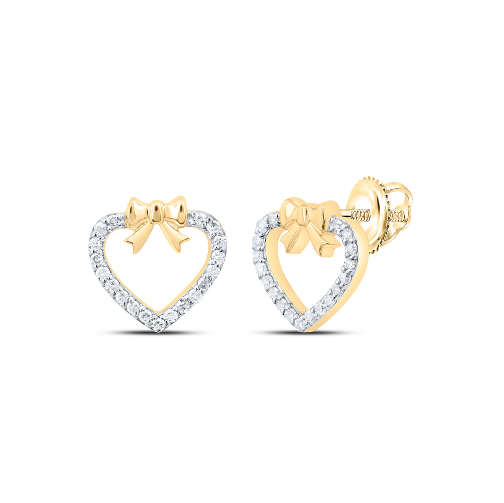 1/6Ctw-Diamond Gift Heart Earring