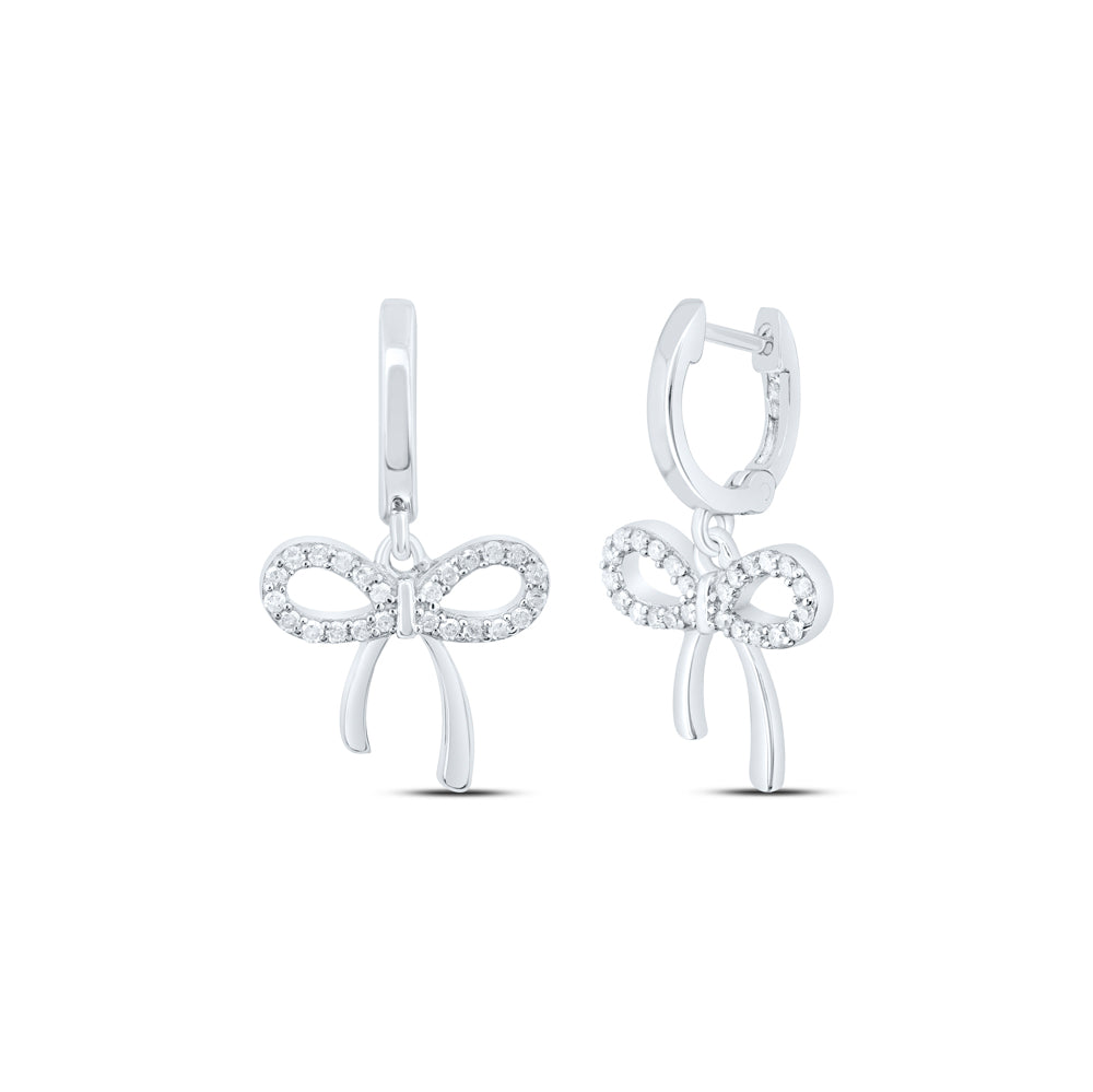 Sterling Silver 1/5Ctw-Diamond Gift Dangling Earring