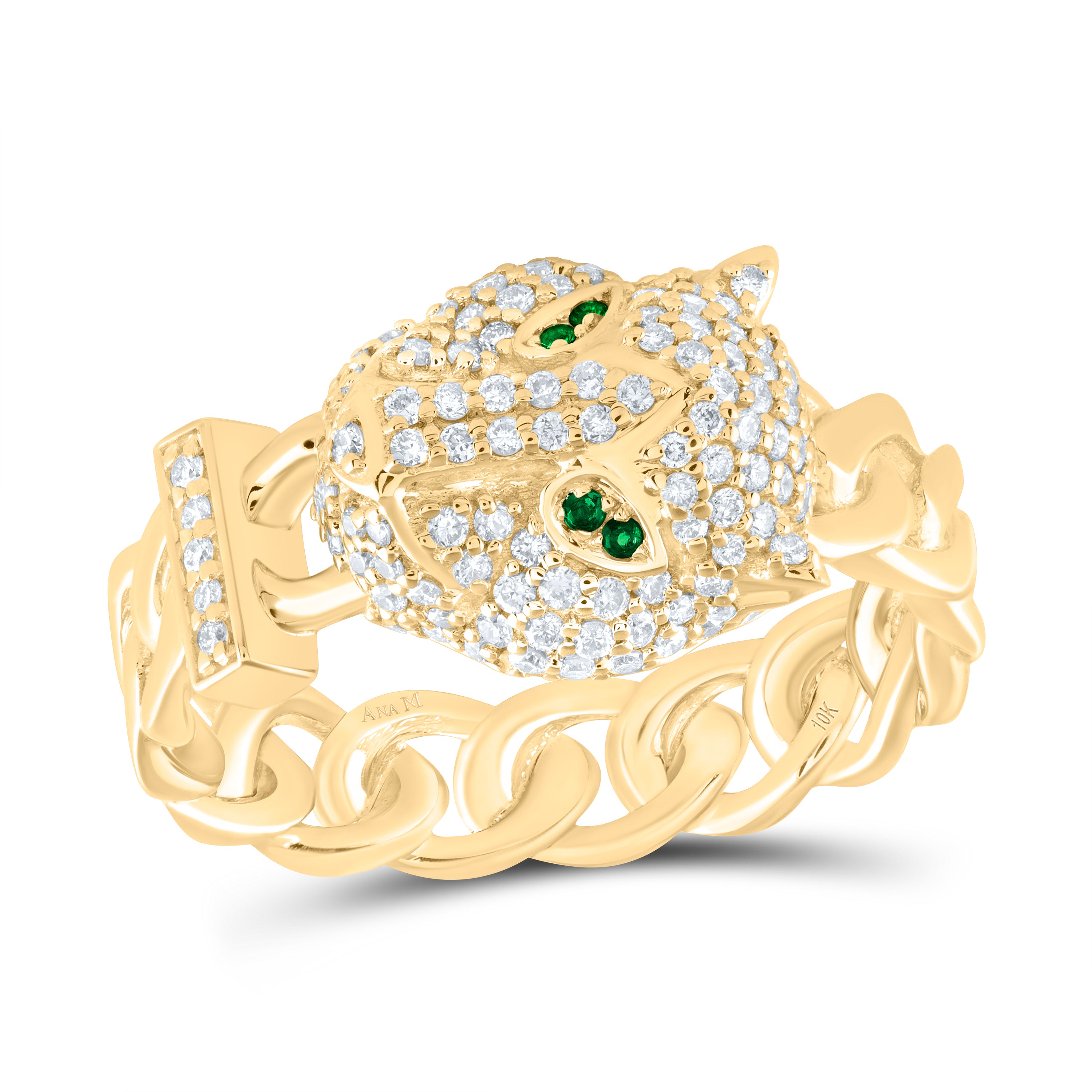 1/2Ctw-Dia Ana M Leopard Ladies Fashion Ring (3.99 grams)