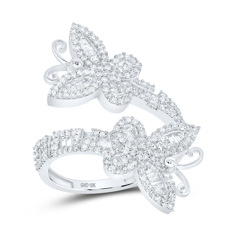 1 Ctw-Dia Nk Butterfly Ladies Cuff Ring (4.65 grams)