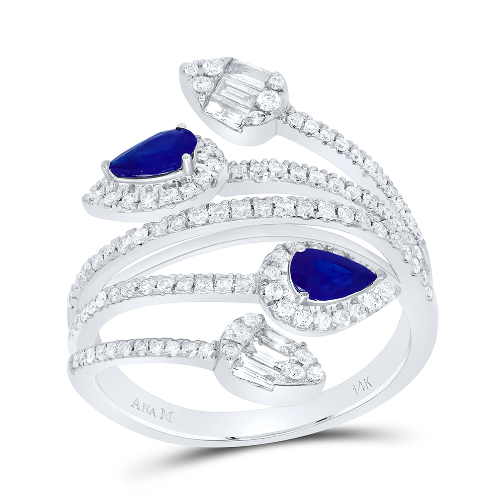 5/8Ctw-Dia Ana M 5/8Ctw-Ps-Bs Nat Gem Ring (4.29 grams)