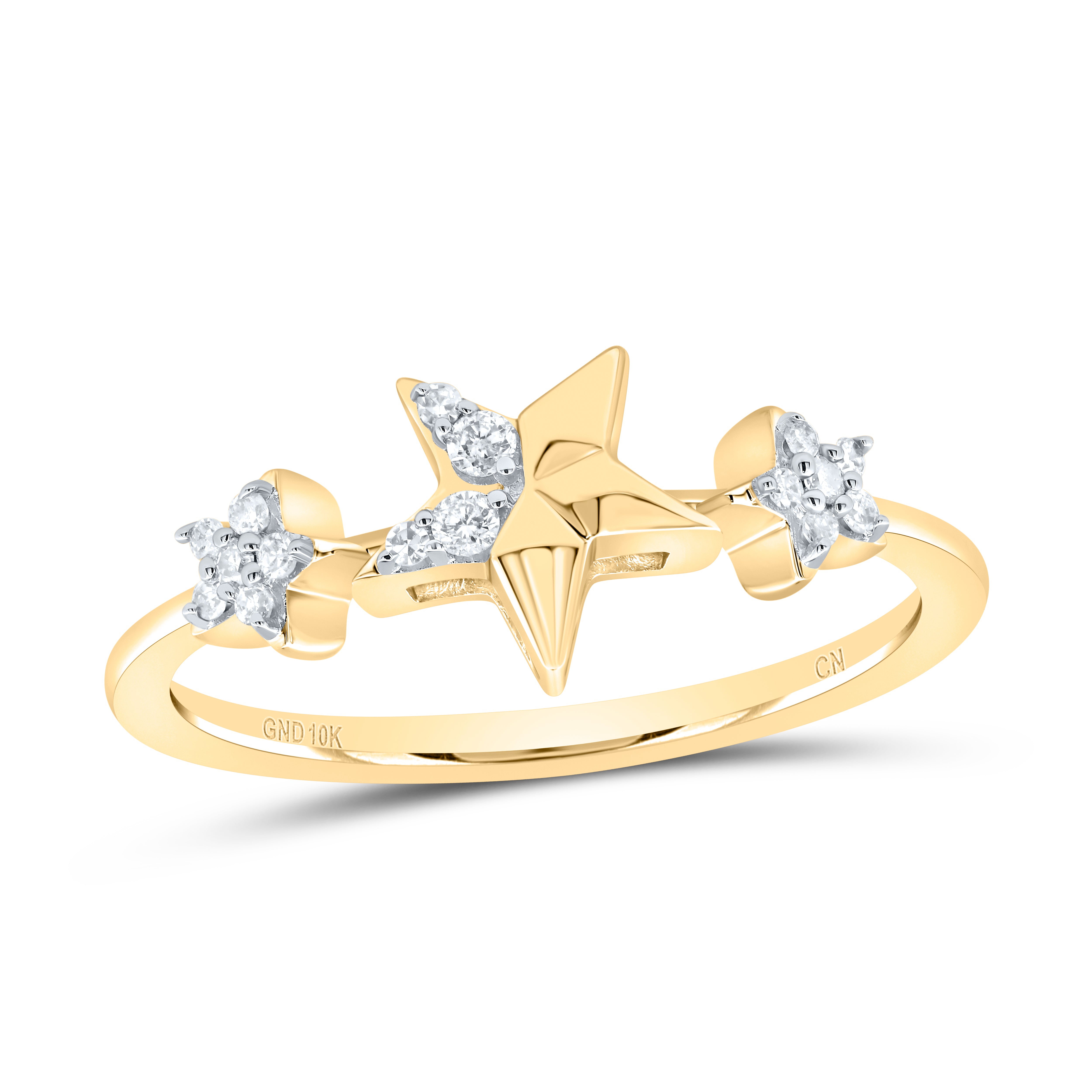 1/10Ctw-Dia Cn Gift Star Ring (1.94 grams)