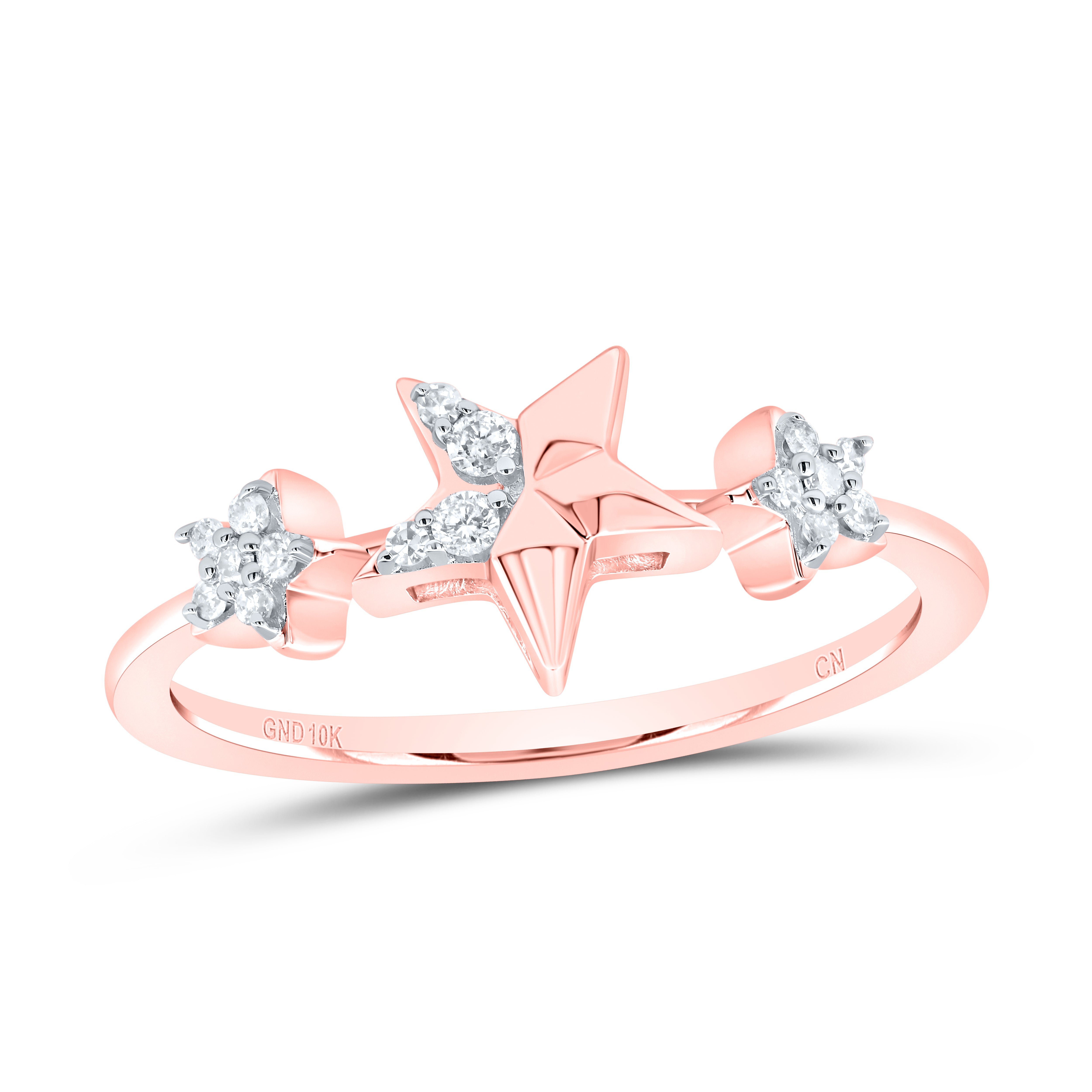 1/10Ctw-Dia Cn Gift Star Ring (1.93 grams)