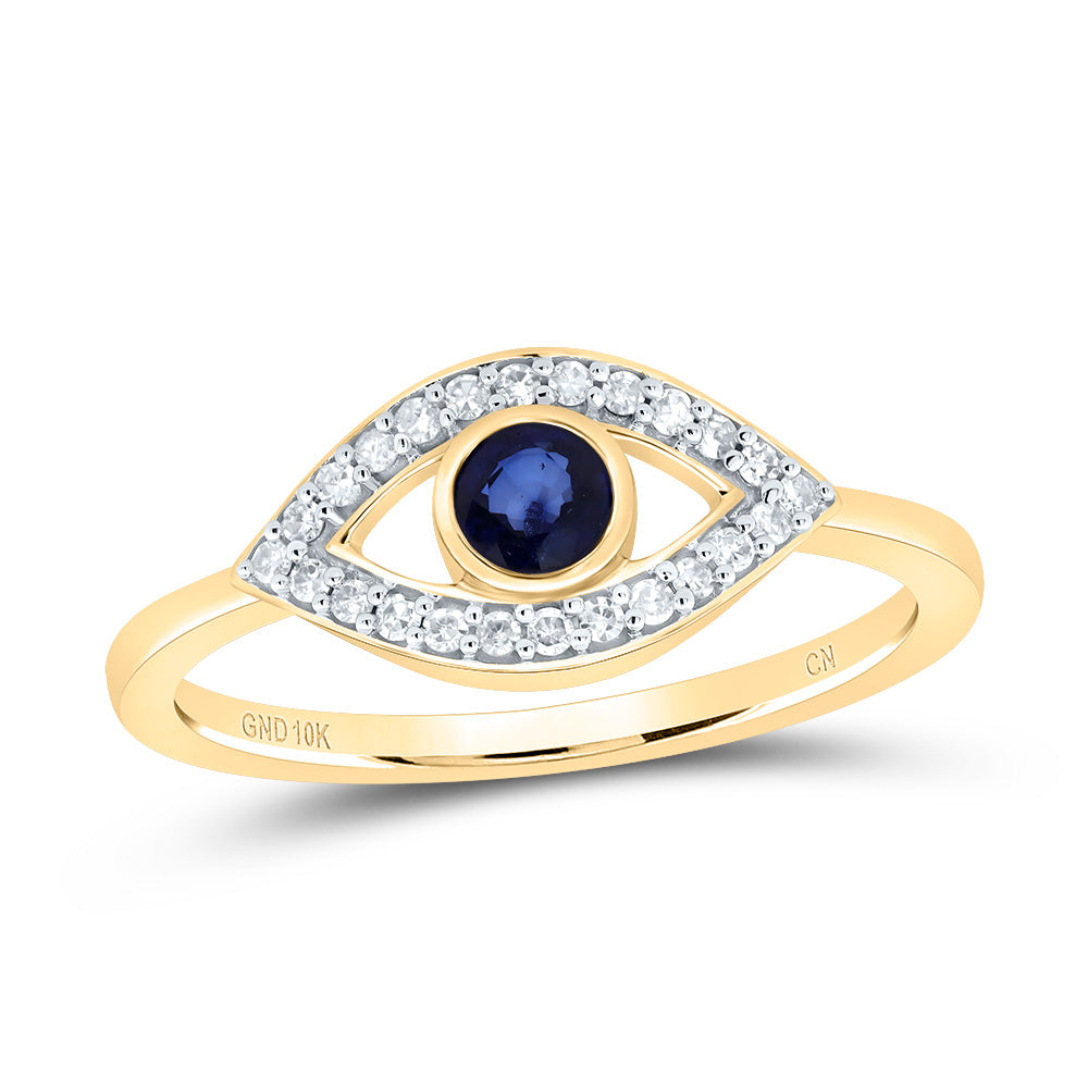 1/8Ctw-Dia Cn 3.8Mm-Rd-Bs, Nat Gem Eye Ring (2.01 grams)