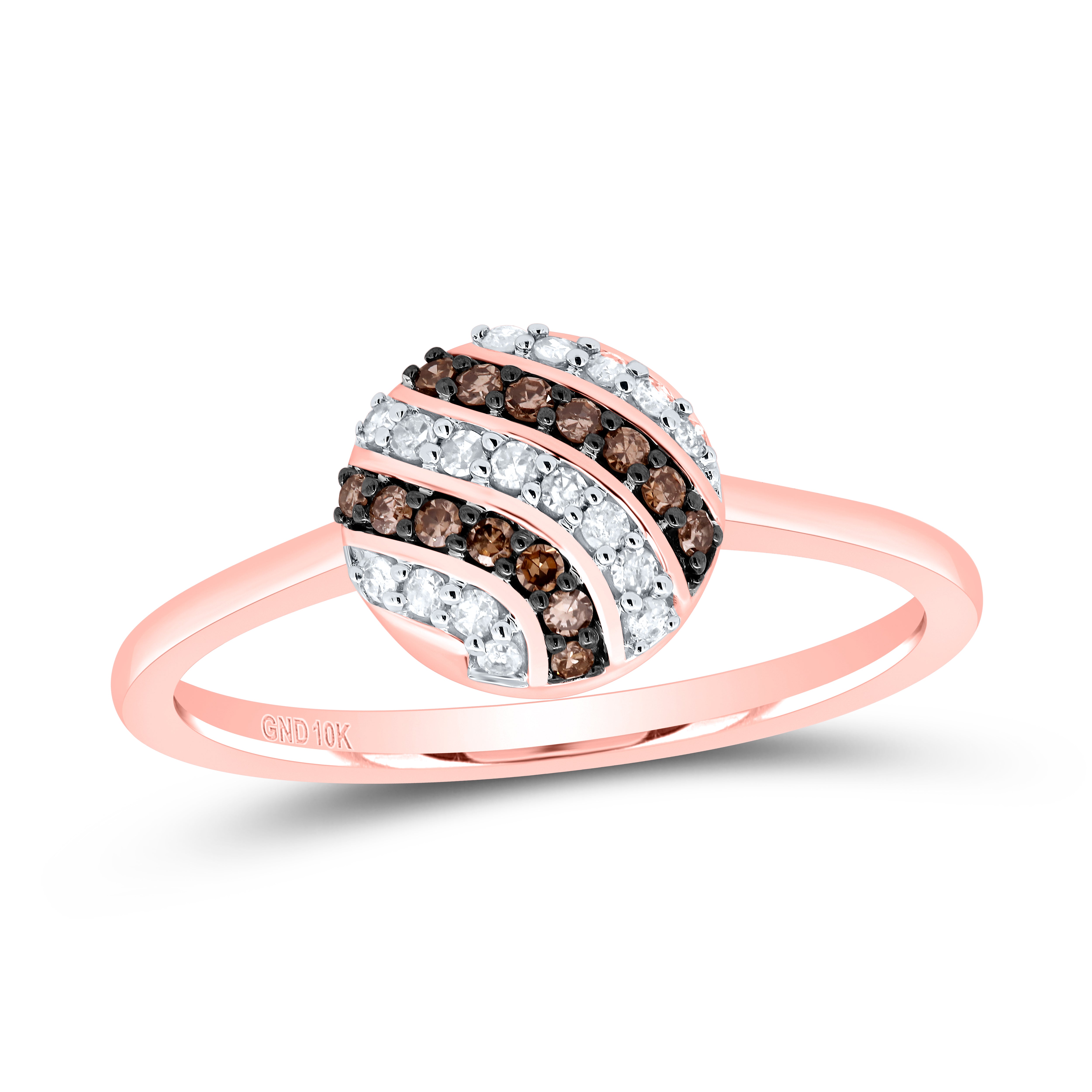 1/5Ctw-Diamond Gift Cognac Natural Ring (1.88 grams)