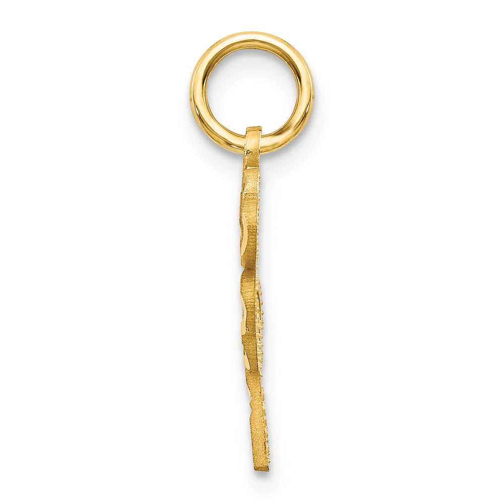 14k Yellow Gold 10 mm 4 Leaf Clover Charm (0.52 grams)