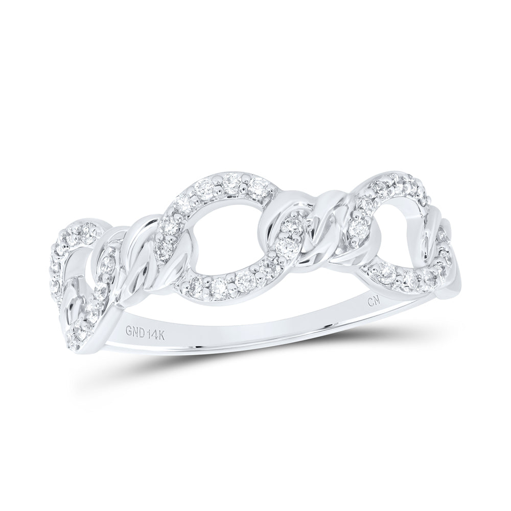 1/5Ctw-Dia Cn Fashion Cuban Ladies Ring (2.49 grams)