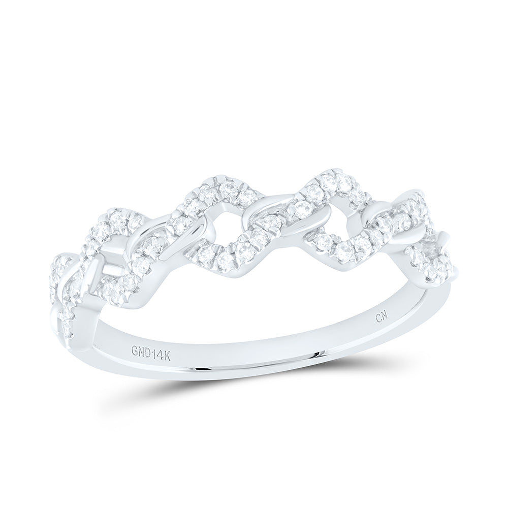 1/5Ctw-Dia Cn Fashion Cuban Ladies Ring (2.4 grams)