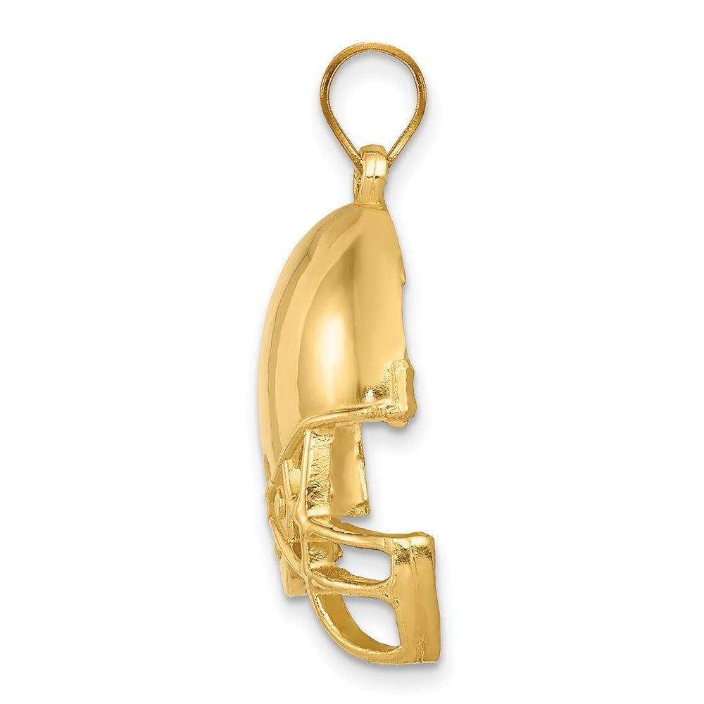 14k Yellow Gold 22 mm Polished Football Helmet Pendant (2.32 grams)