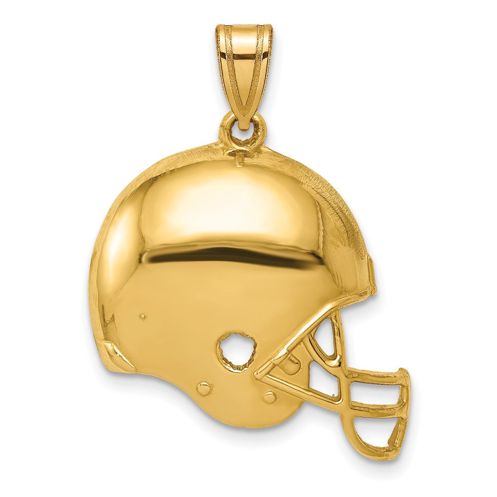 14k Yellow Gold 22 mm Polished Football Helmet Pendant (2.32 grams)