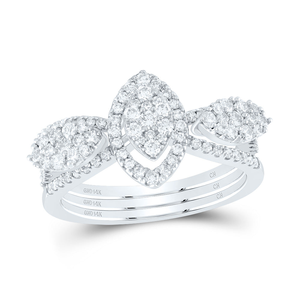 7/8Ctw-Dia Cn Marquise Fashion Ring (5.07 grams)