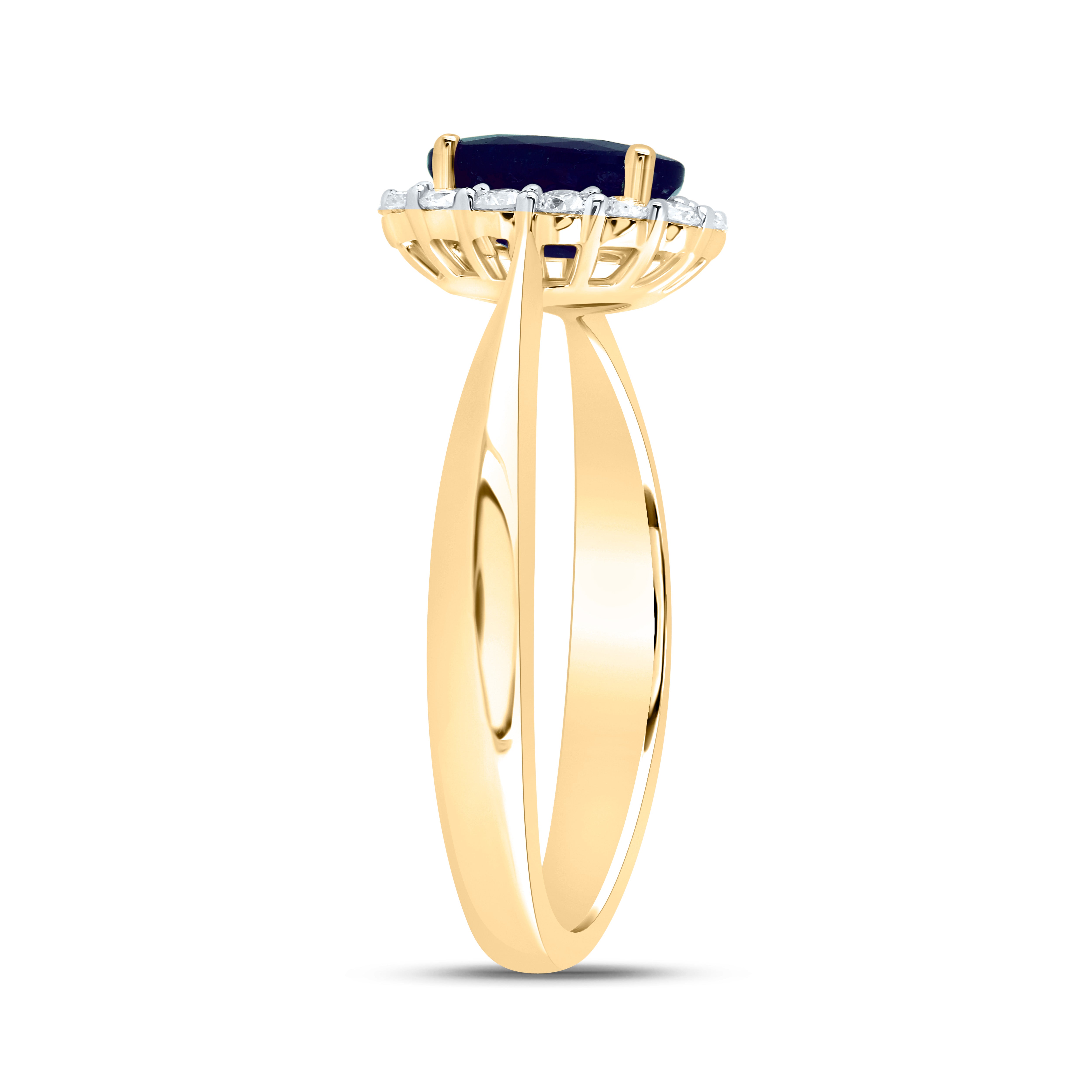 1/4Ctw-Dia Cn 7X5Mm Ov-Bs Nat Gem Ring (2.57 grams)