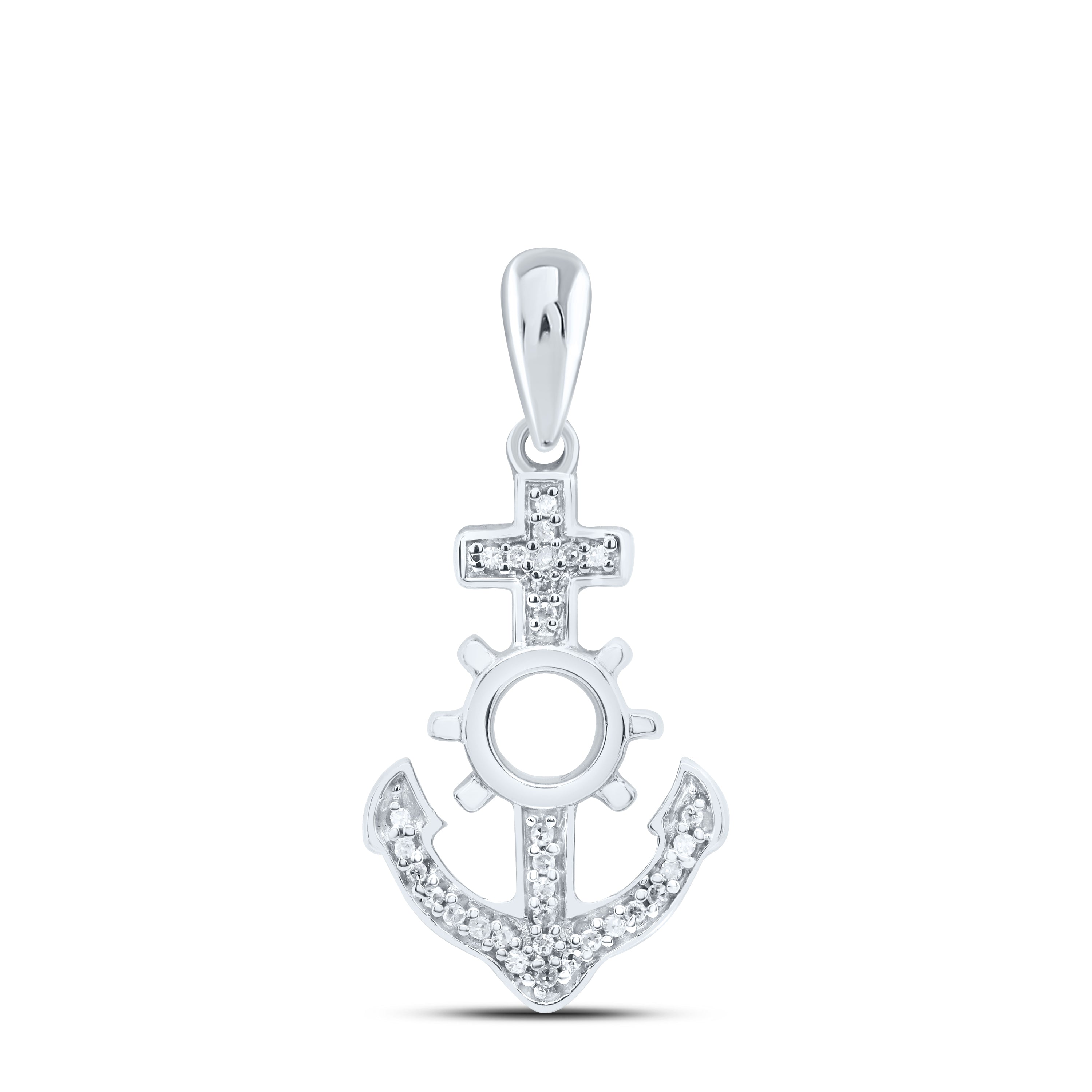 1/20Ctw-Nat Diamond Gift Anchor Pendant (1.2 grams)