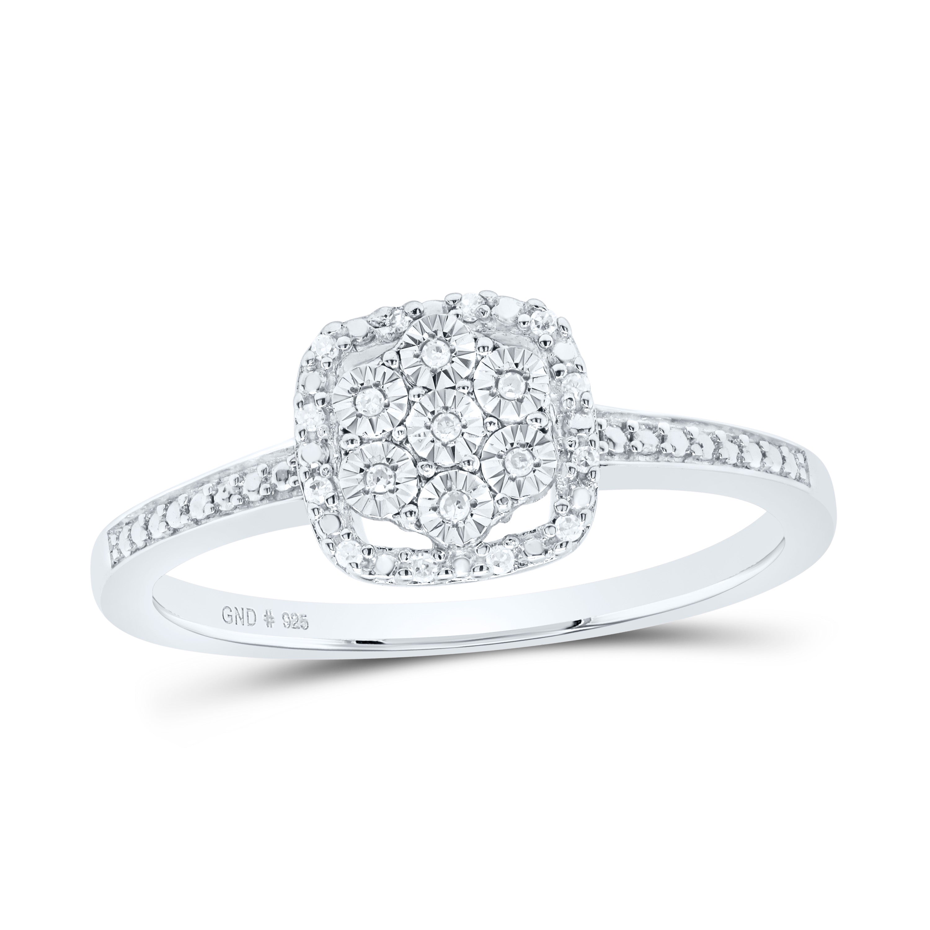 1/20Ctw- Nat Dia P1 Gift Cushion Ring (1.81 grams)