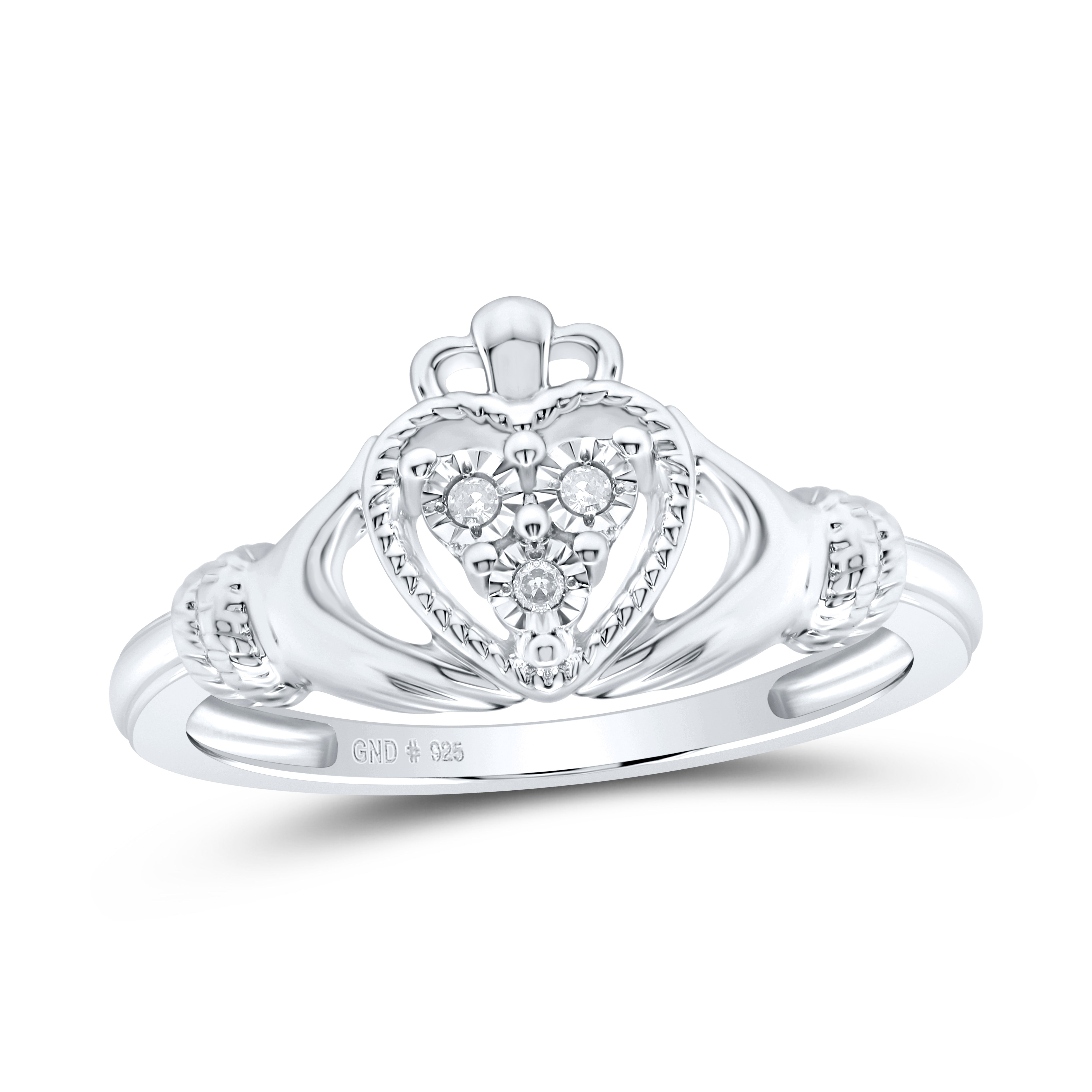 0.02Ctw-Nat Diamond Gift Heart Ring (1.87 grams)