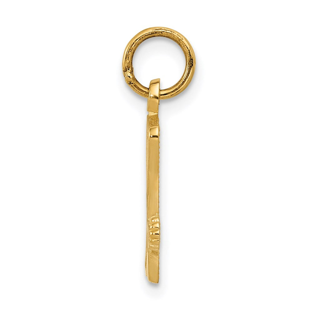 14k Yellow Gold 12 mm Cowboy Boot Charm (1.04 grams)