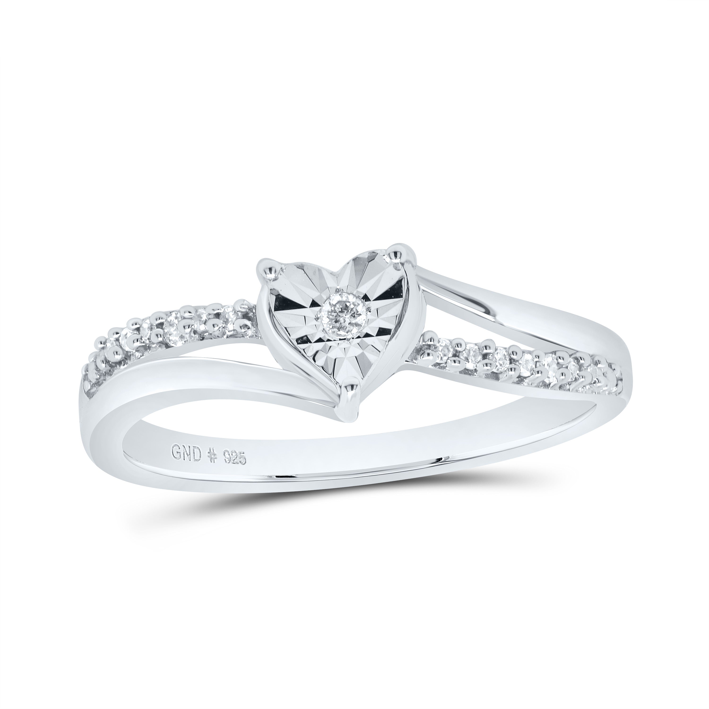 1/12Ctw-Nat Diamond Gift Heart Ring (3 grams)