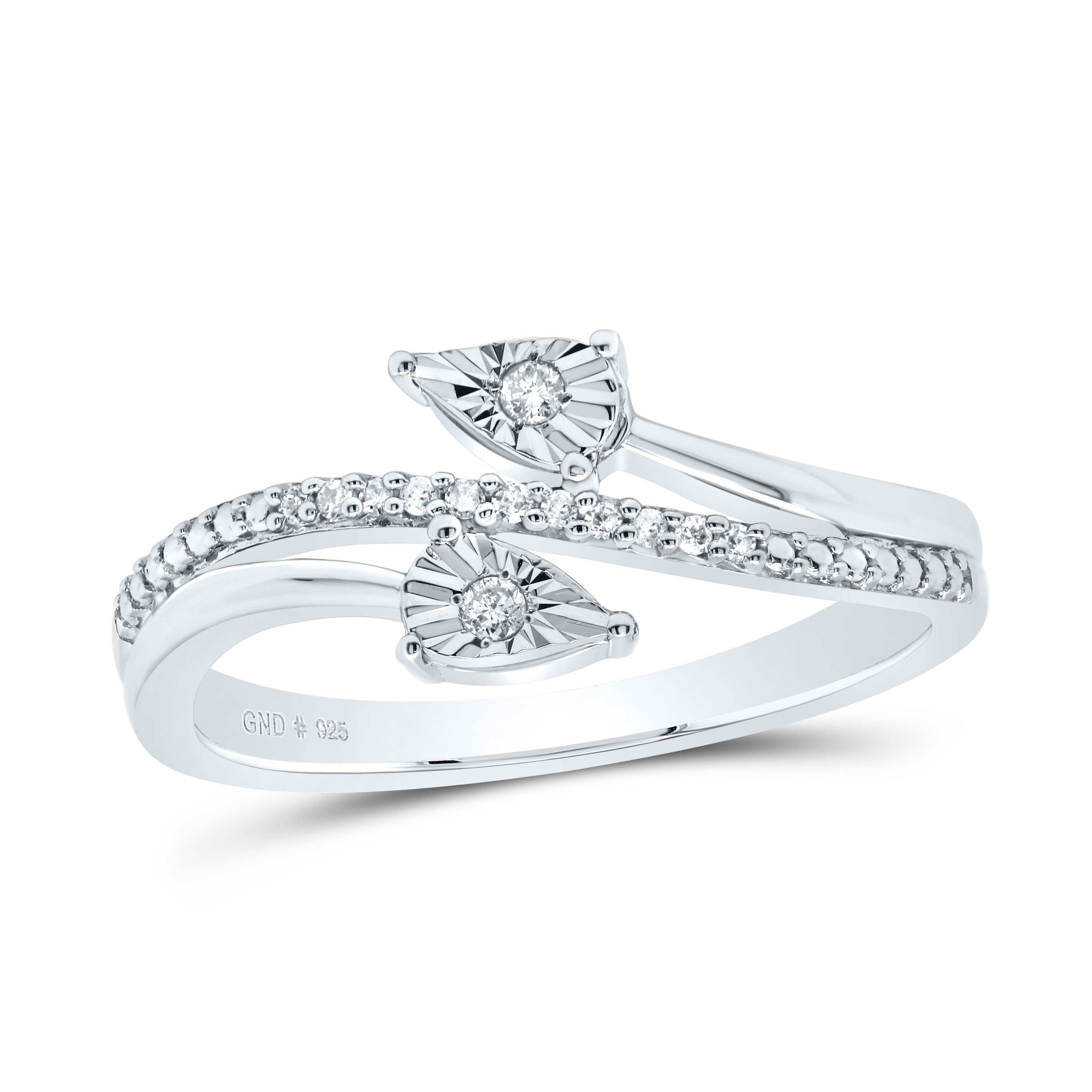 1/12Ctw-Nat Dia P1 Gift Pear Ring (2.38 grams)