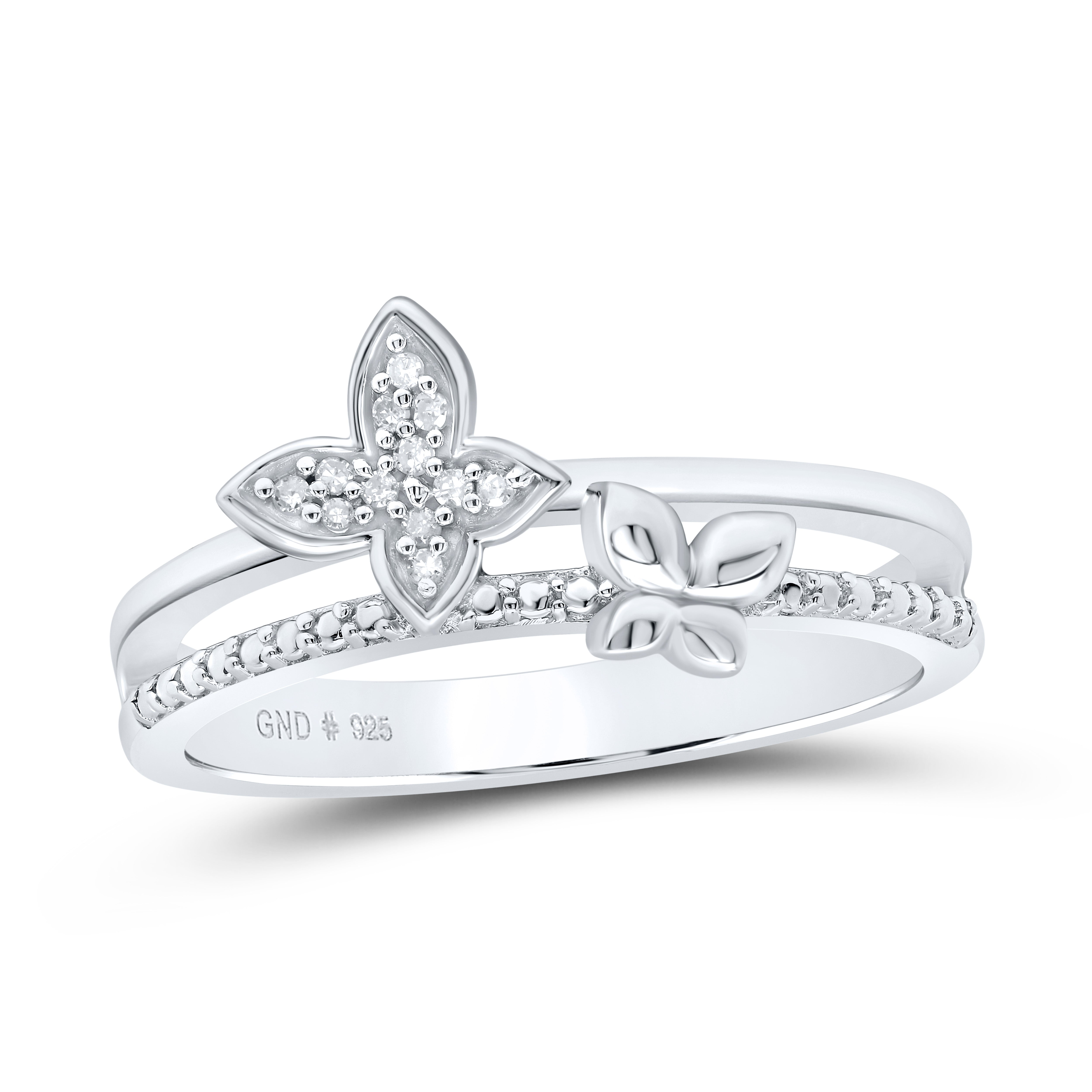 1/20Ctw-Nat Dia P1 Gift Butterfly Ring (2.65 grams)