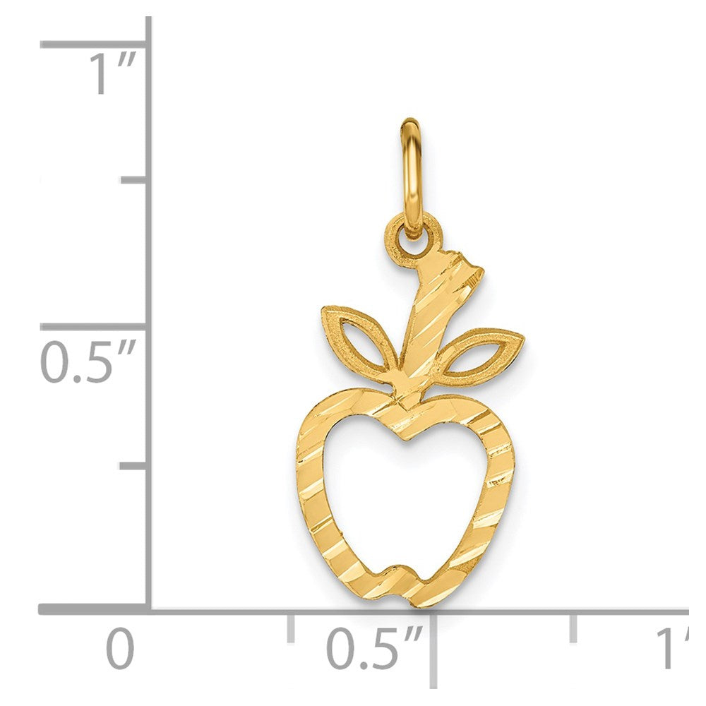14k Yellow Gold 11 mm Apple Charm (0.57 grams)