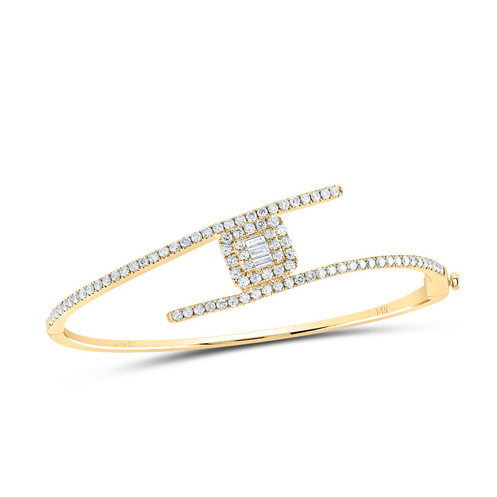 14Kt Gold 1 1/2Ctw-Diamond Ana M Fashion Bangle (48X60 Mm)