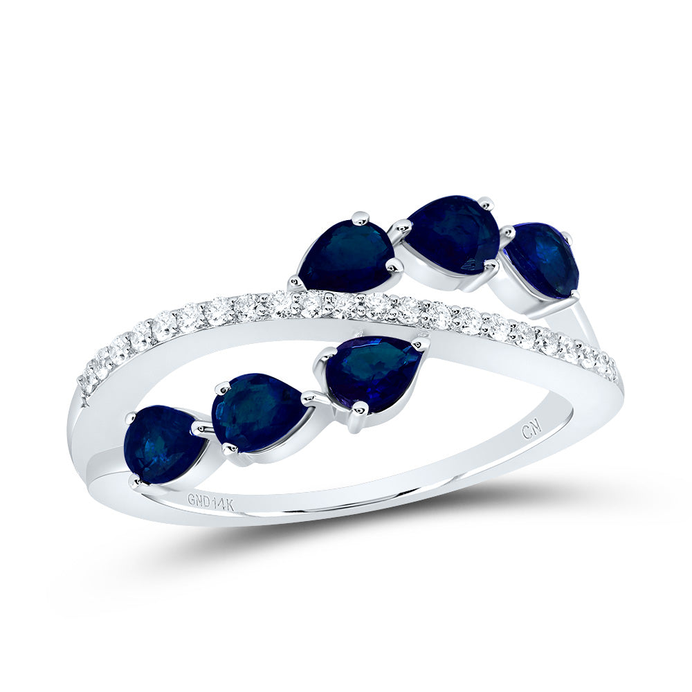 1/8Ctw-Nat Dia Cn 1Ctw Ps-Bs Nat Gem Fashion Ring (2.76 grams)