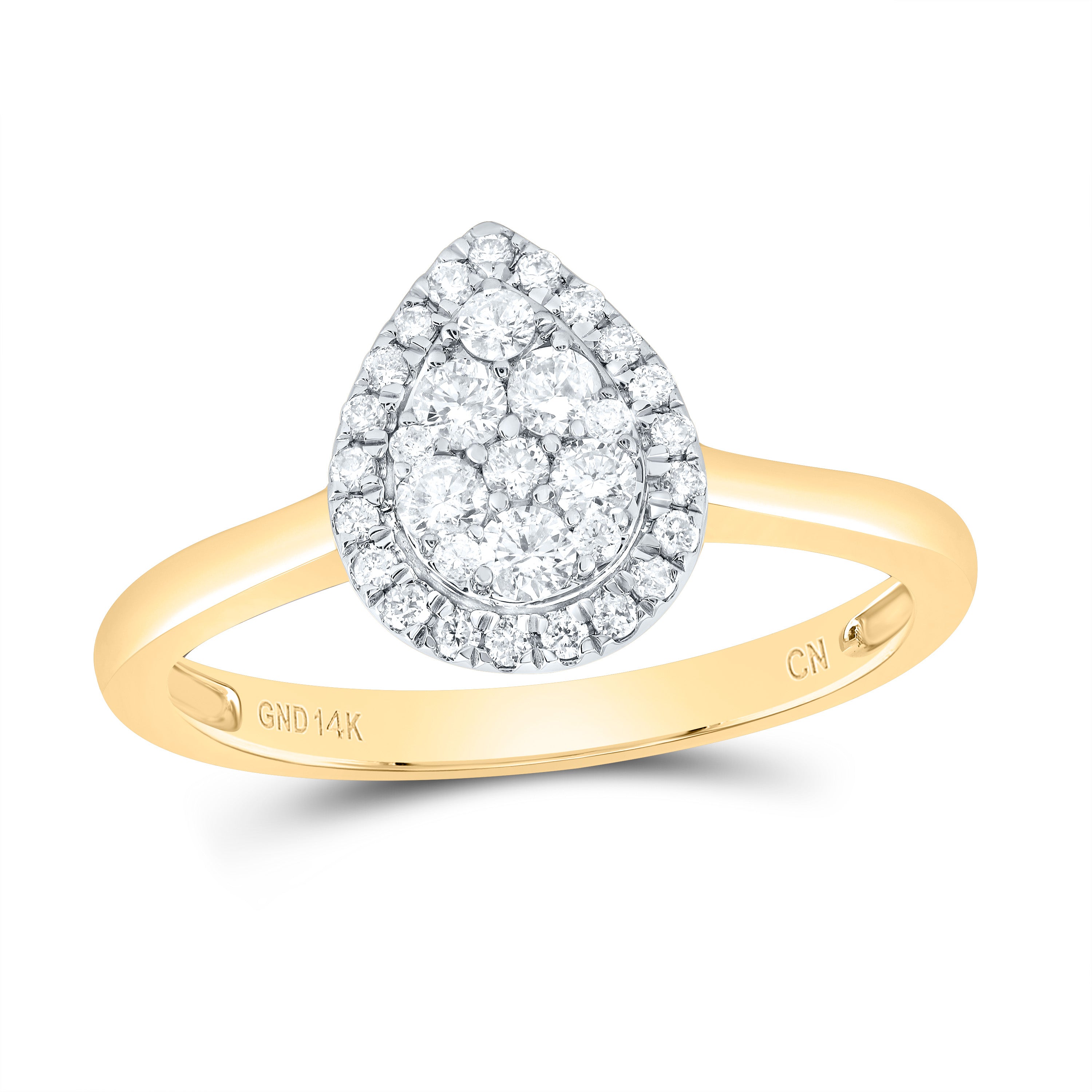 1/3Ctw-Nat Dia Cn Fashion Pear Ring (2.76 grams)