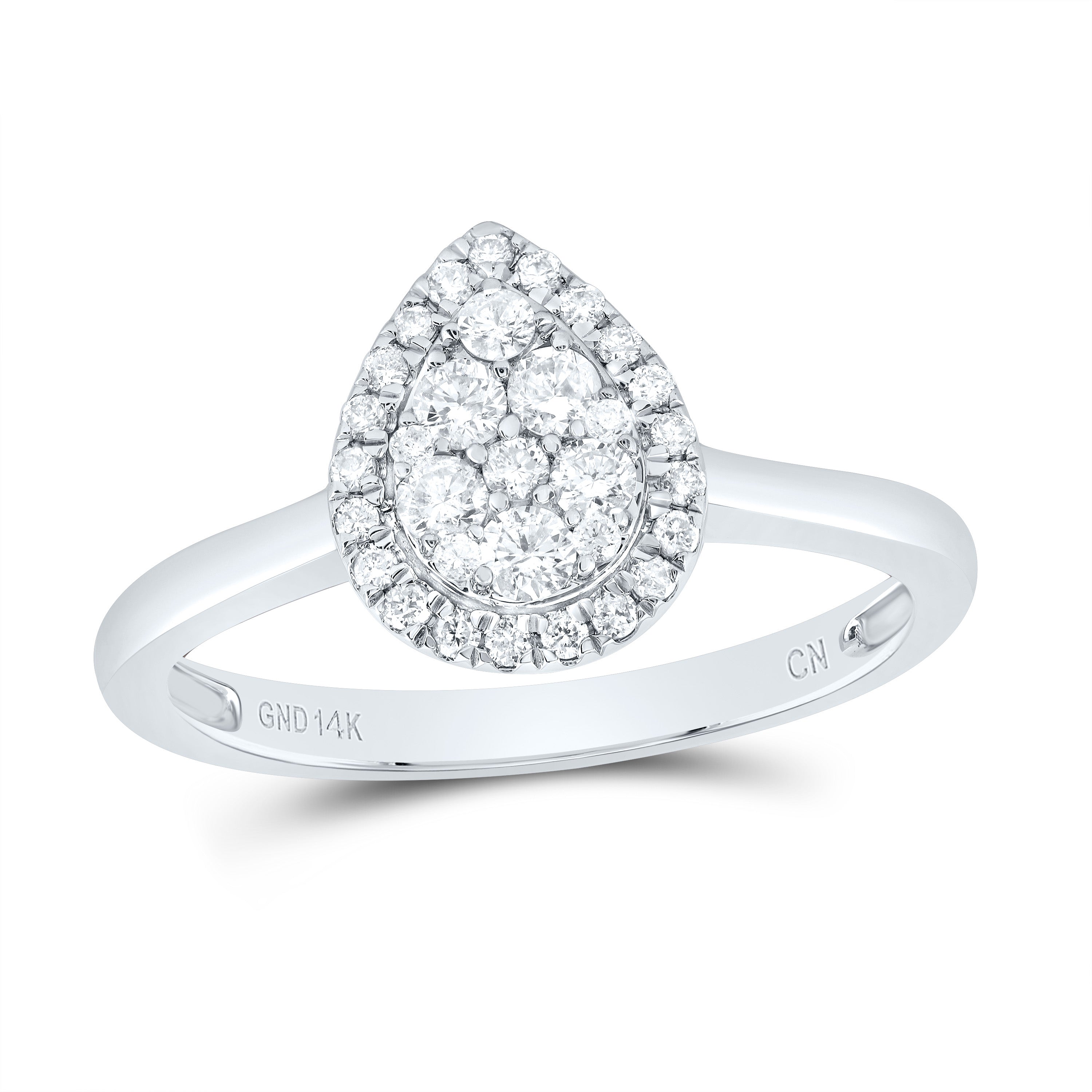 1/3Ctw-Nat Dia Cn Fashion Pear Ring (2.9 grams)