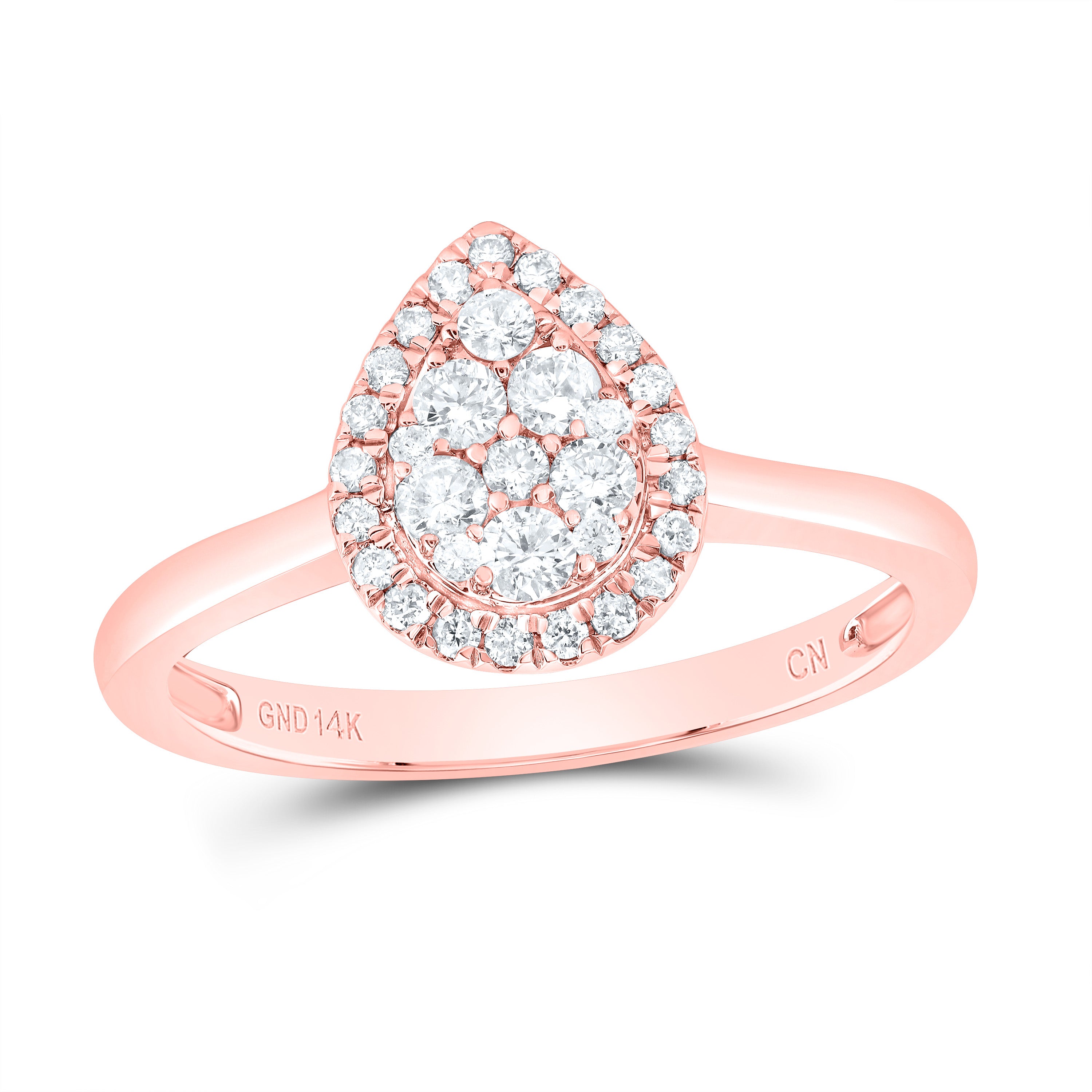 1/3Ctw-Nat Dia Cn Fashion Pear Ring (2.81 grams)