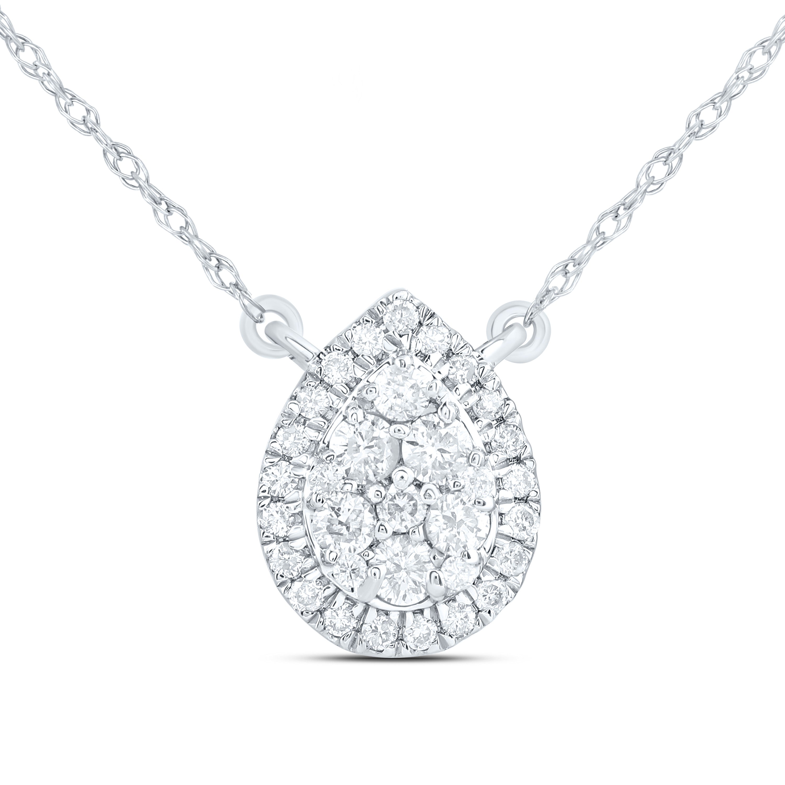 14Kt Gold 1/3Ctw-Diamond Fashion Pear Necklace (18 Inch)