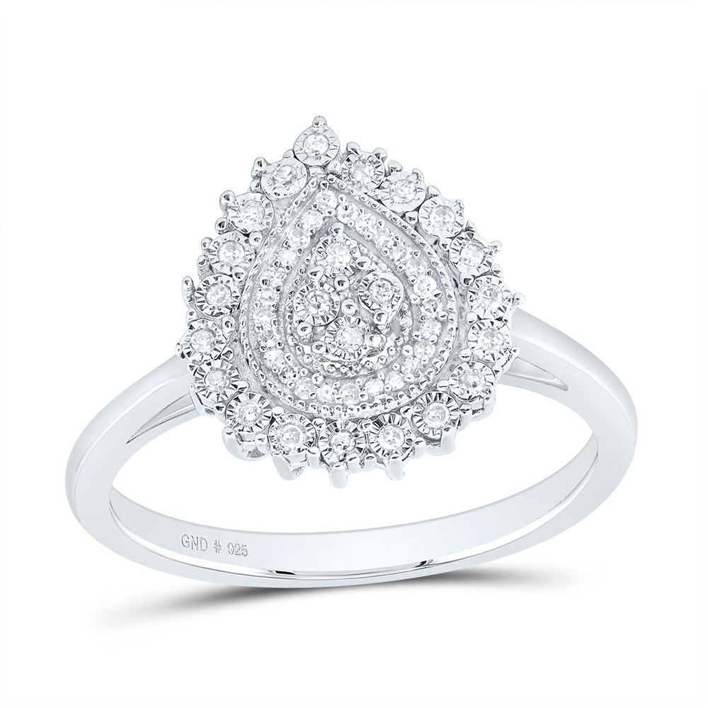 1/8Ctw-Nat Dia P1 Gift Pear Ring (2.48 grams)