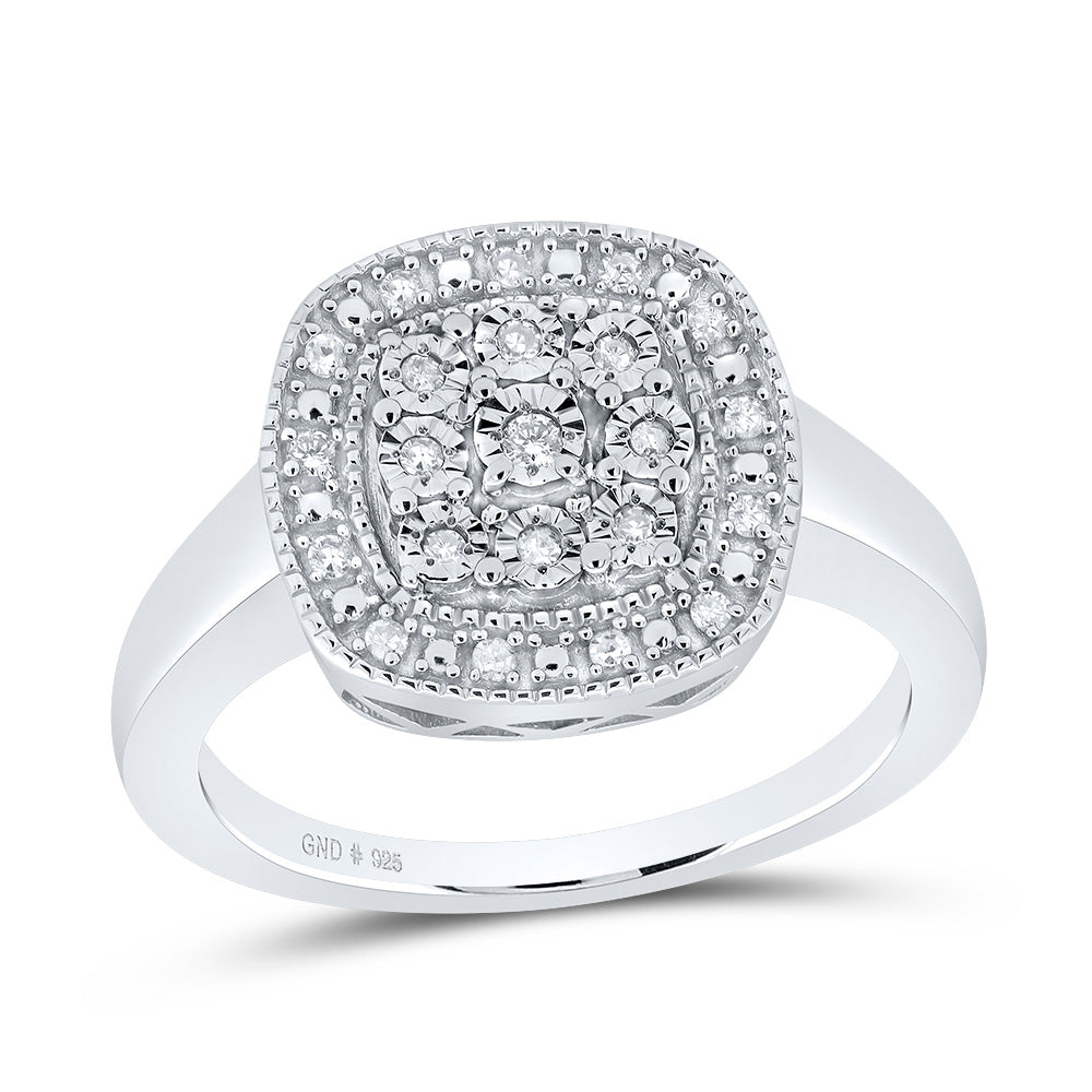 1/10Ctw-Nat Diamond Gift Cushion Ring (3.28 grams)