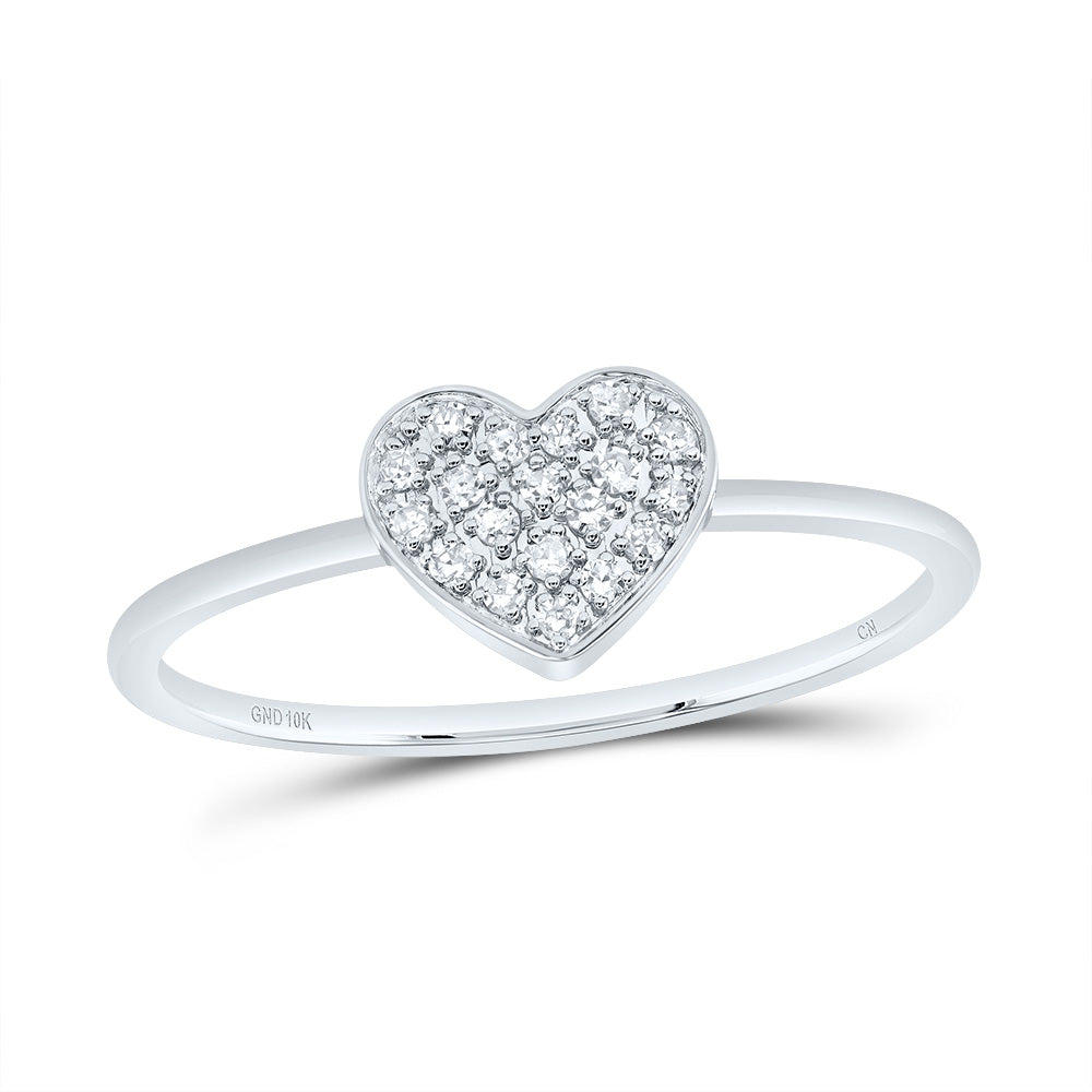 1/10Ctw-Nat Diamond Gift Heart Ring (1.19 grams)