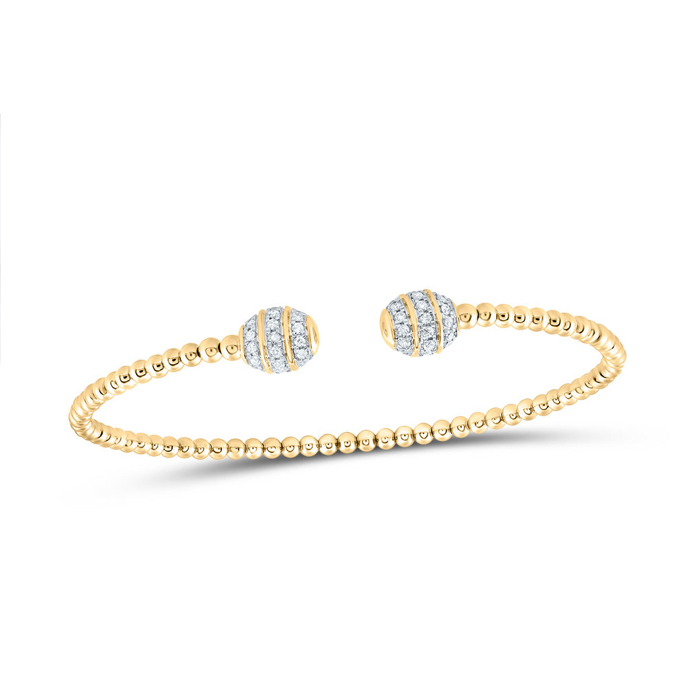 14Kt Gold 1/4Ctw-Diamond Fashion Bangle (65X52 Mm)