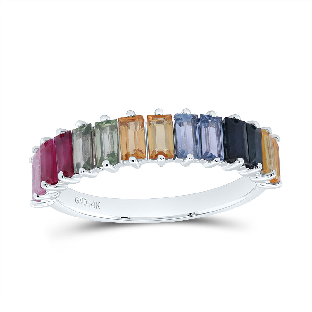 2Ctw Bag-Nat Gem Multi Clr Sapphire Ring (2.53 grams)