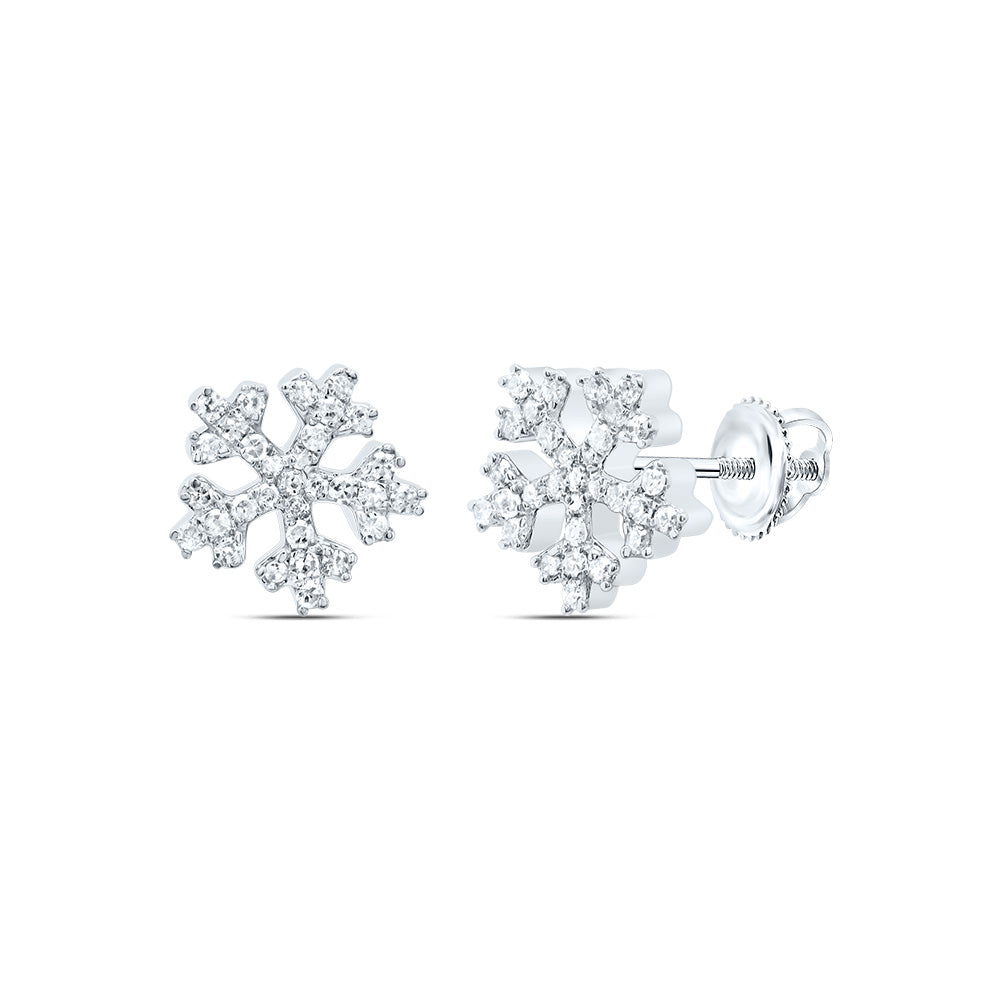 1/4Ctw-Nat Dia P1 Gift Snowflake Earring