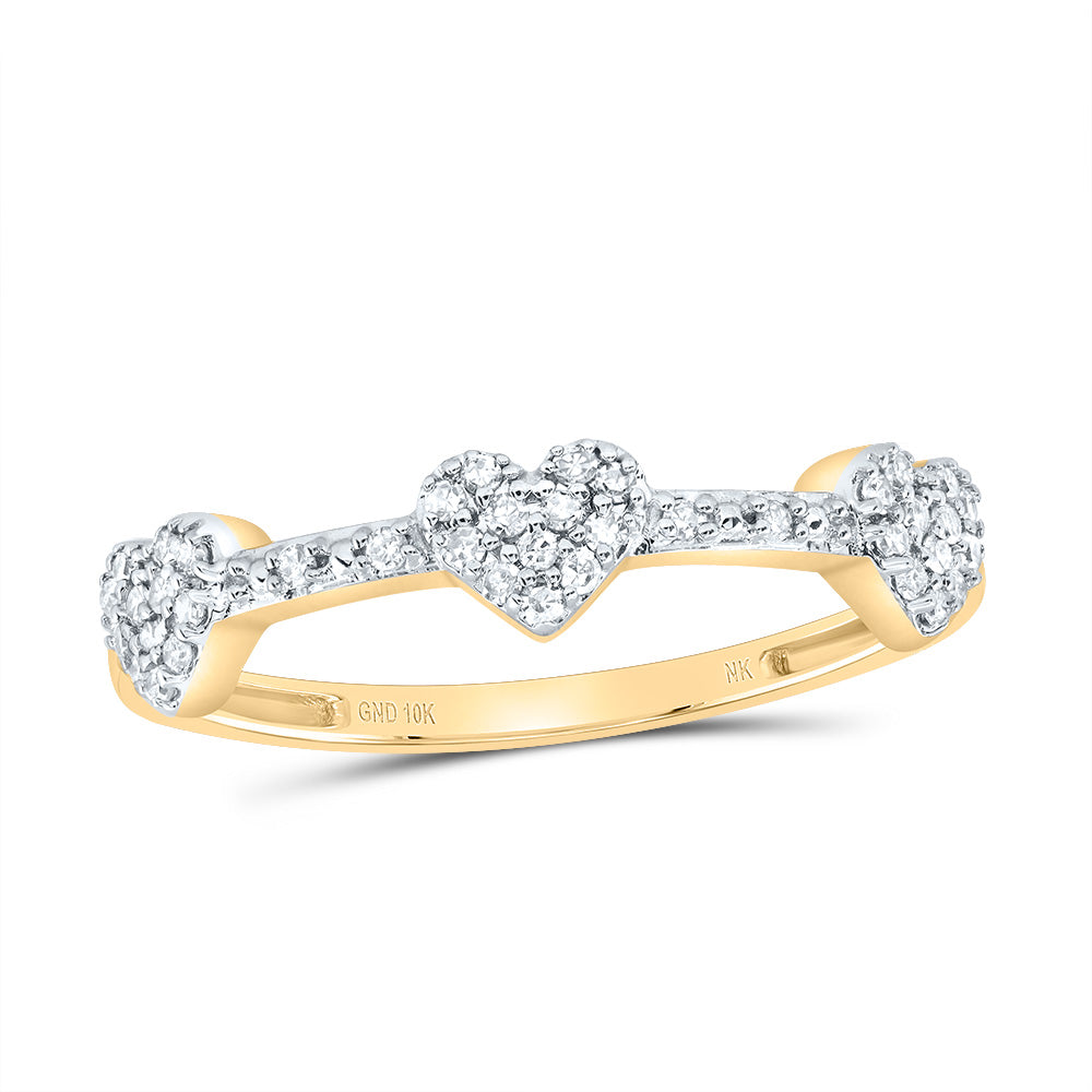 1/6Ctw-Nat Diamond Gift Heart Ring (1.28 grams)