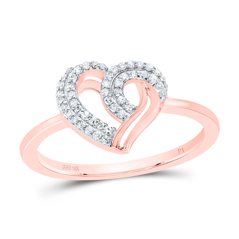 1/6Ctw-Nat Diamond Gift Heart Ring (1.92 grams)