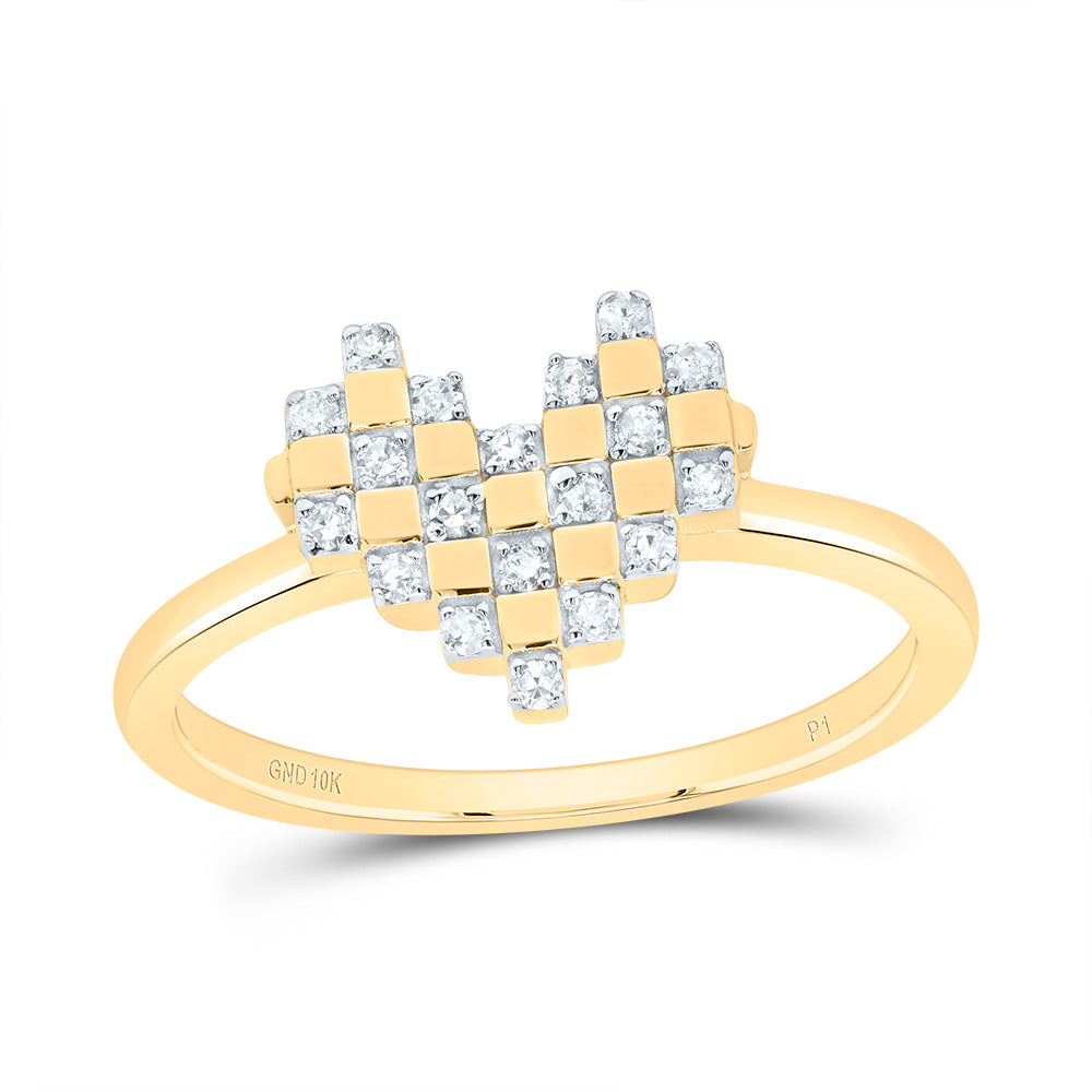 1/8Ctw-Nat Diamond Gift Heart Ring (2.08 grams)