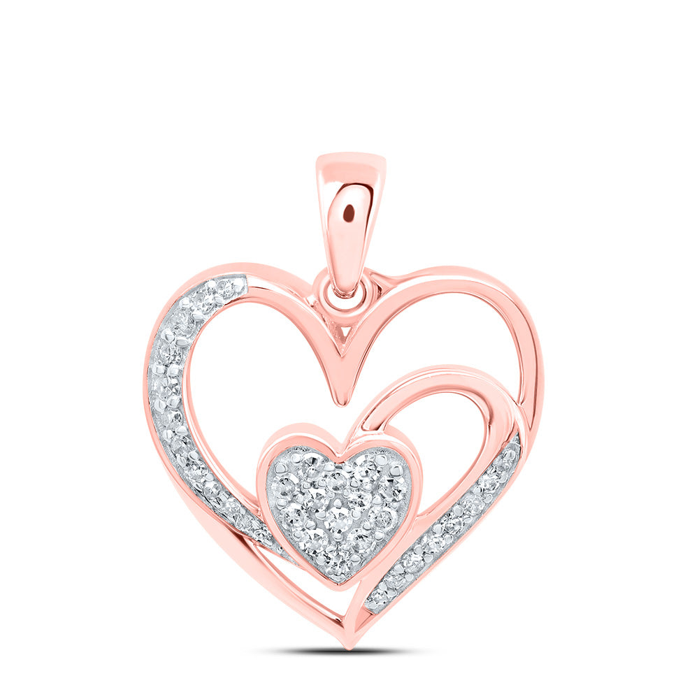 10Kt Gold 1/6Ctw-Dia P1 Gift Heart Pendant