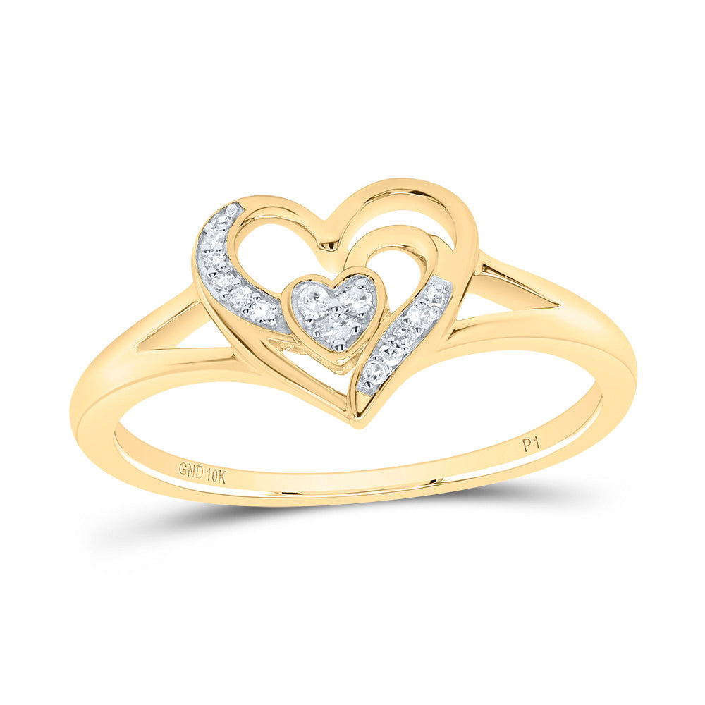 1/20Ctw-Nat Diamond Gift Heart Ring (1.78 grams)