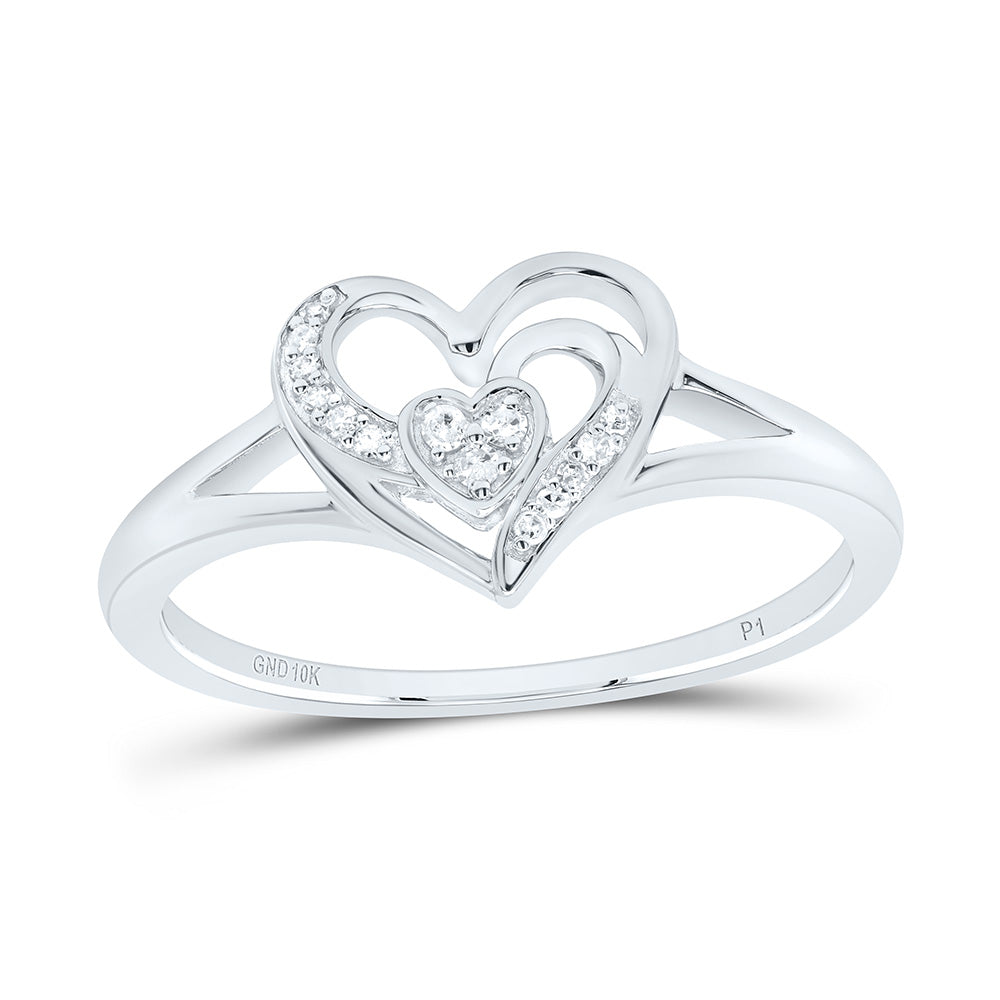 1/20Ctw-Nat Diamond Gift Heart Ring (1.9 grams)