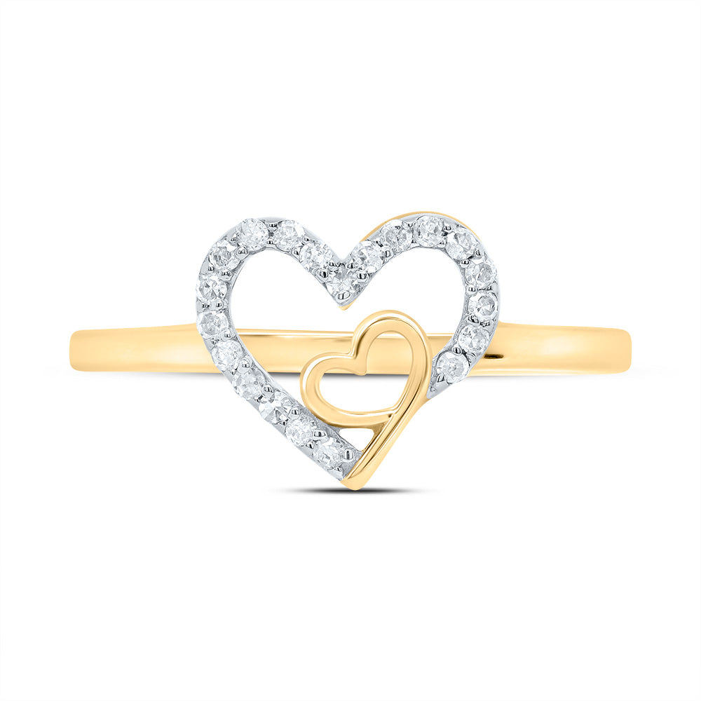 1/8Ctw-Nat Dia P1 Gift Heart Ring (2 grams)