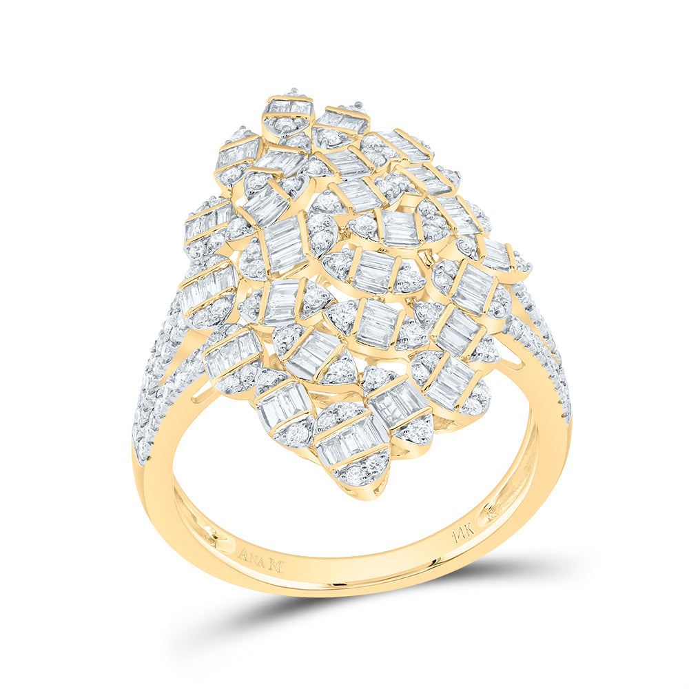 1Ctw-Nat Dia Ana M Fashion Ring (4.42 grams)