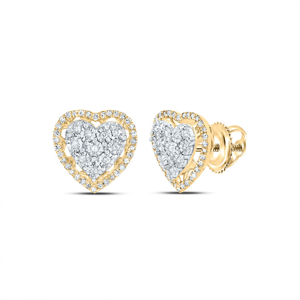 10Kt Gold 1/4Ctw-Dia P1 Gift Heart Earring