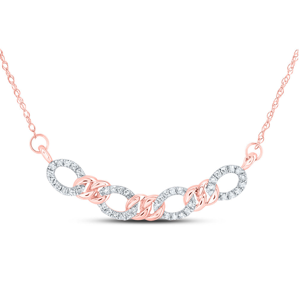 10Kt Gold 1/6Ctw-Diamond Gift Cuban Necklace (18 Inch)