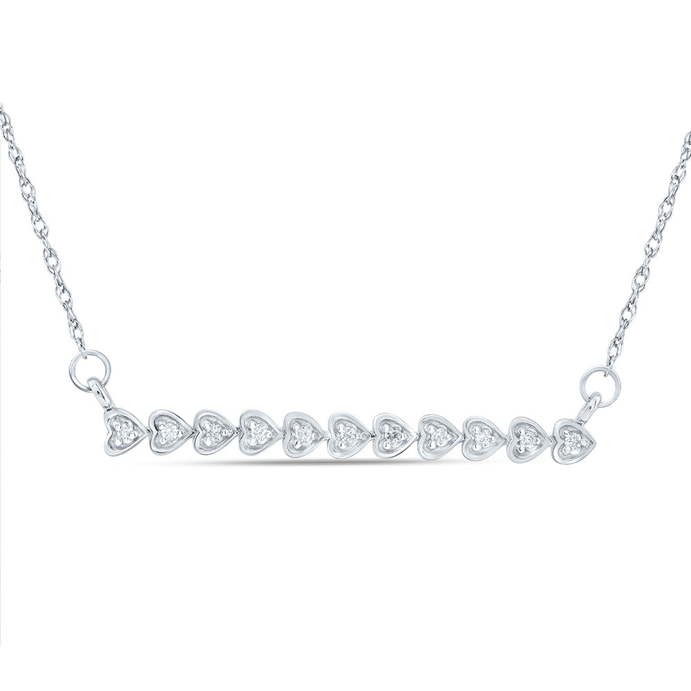 10Kt Gold 1/12Ctw-Dia Cn Gift Heart Necklace (18 Inch)