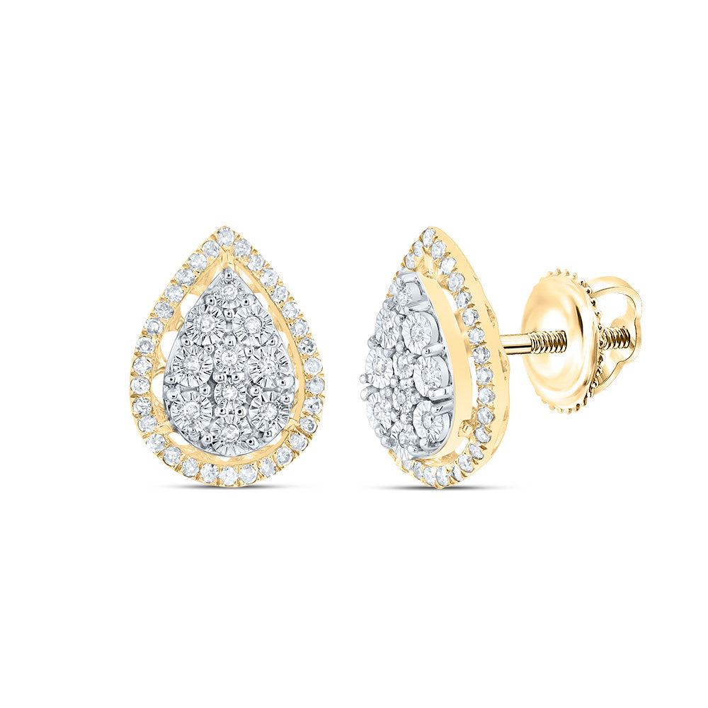 10Kt Gold 1/4Ctw-Dia P1 Gift Pear Earring