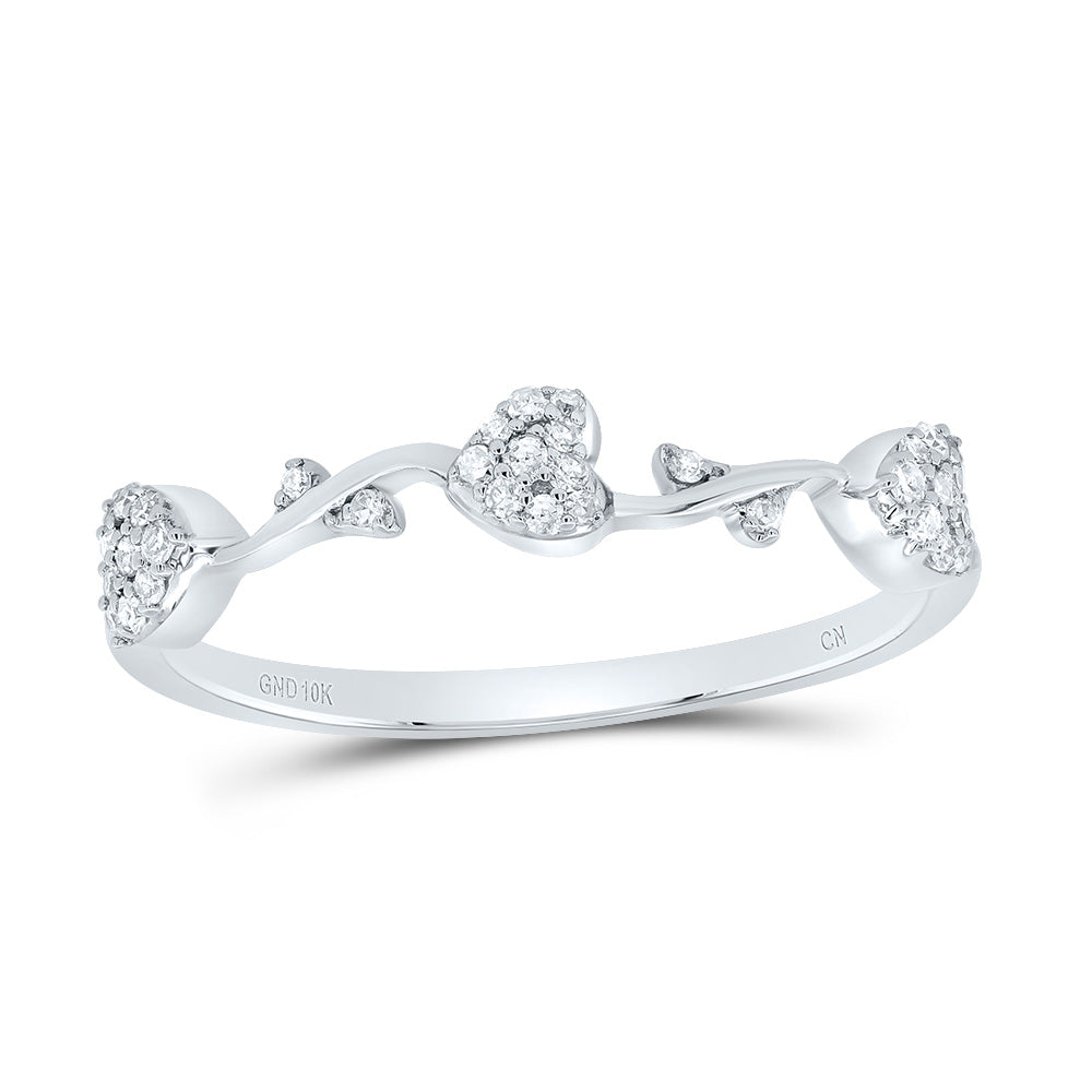 1/10Ctw-Nat Diamond Gift Heart Ring (1.39 grams)