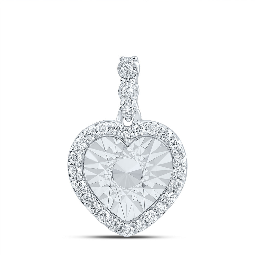 10Kt Gold 1/6Ctw-Dia Nk Gift Heart Pendant